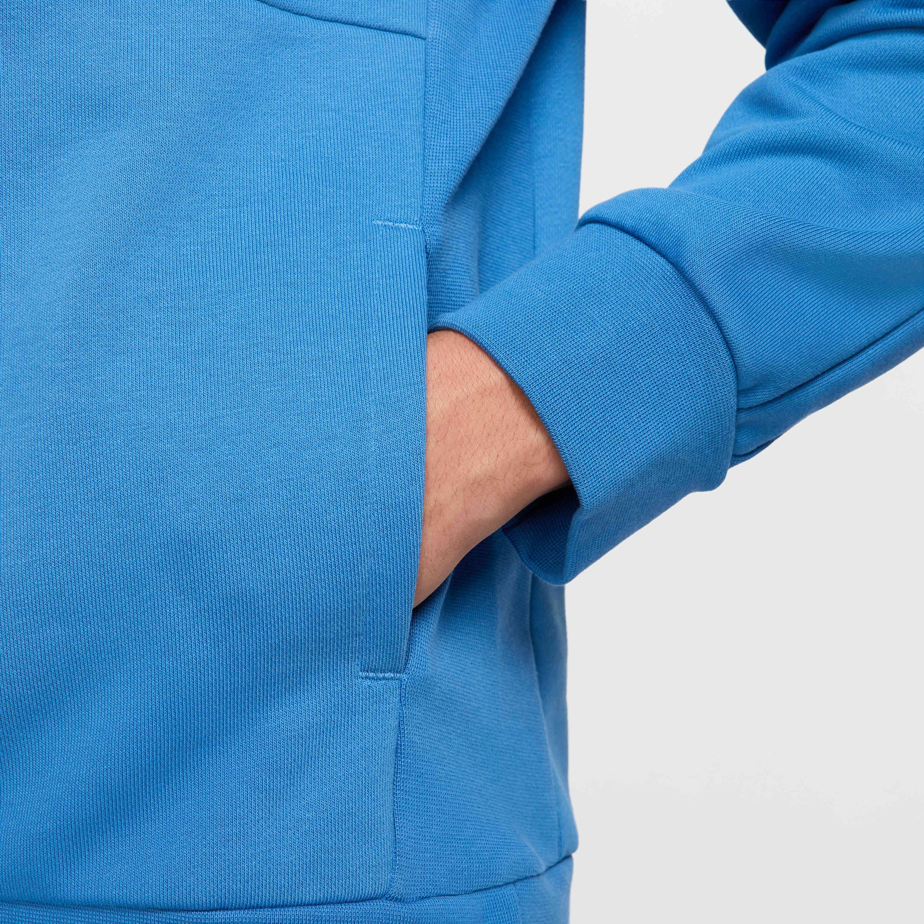 NikeCourt Men's Dri-FIT Fleece Tennis Hoodie - BLUE Thumbnail View 5