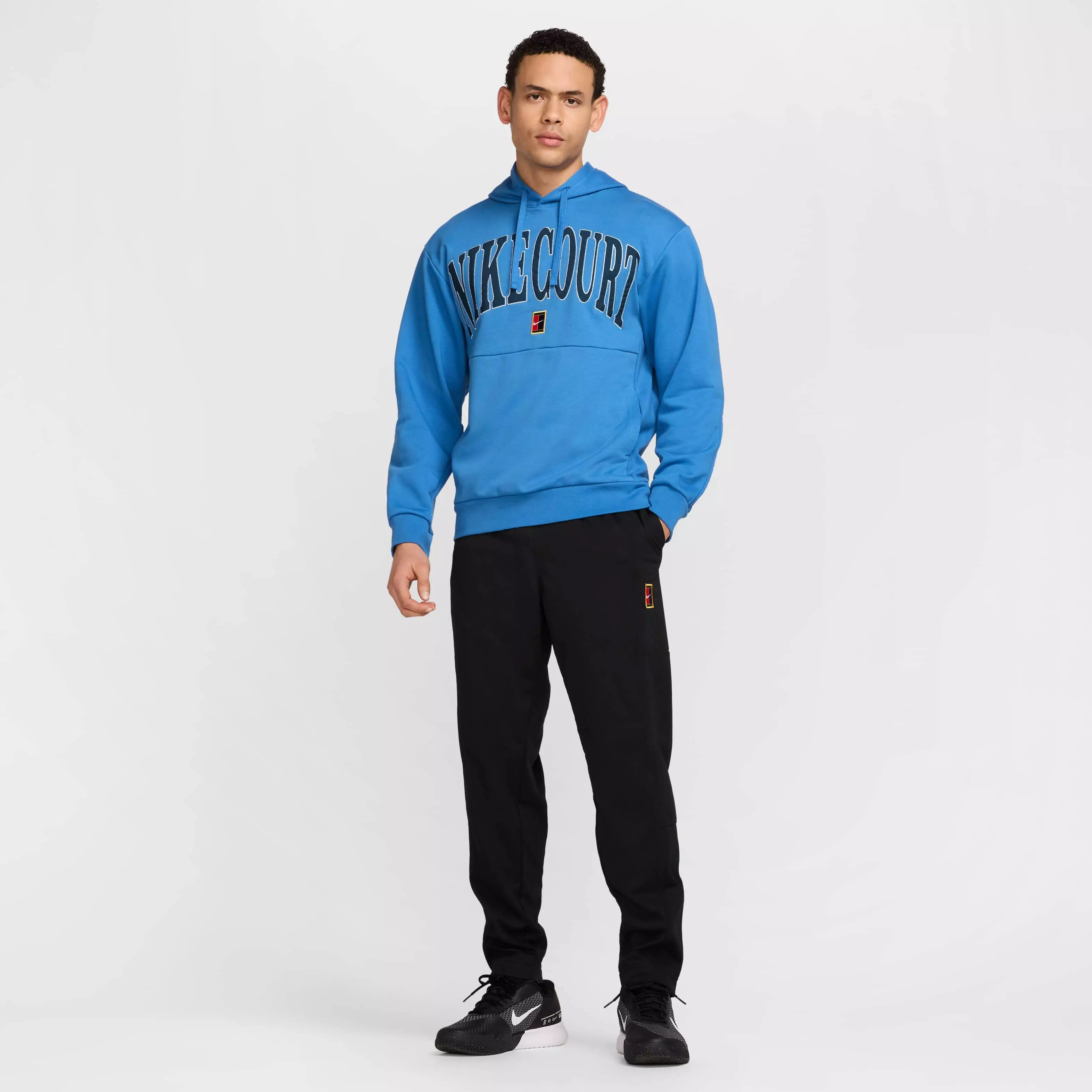 NikeCourt Men's Dri-FIT Fleece Tennis Hoodie - BLUE