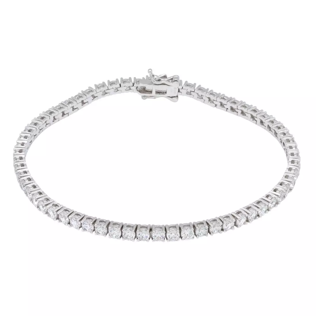 King Ice 3mm Tennis Bracelet - White Gold - WHITE GOLD