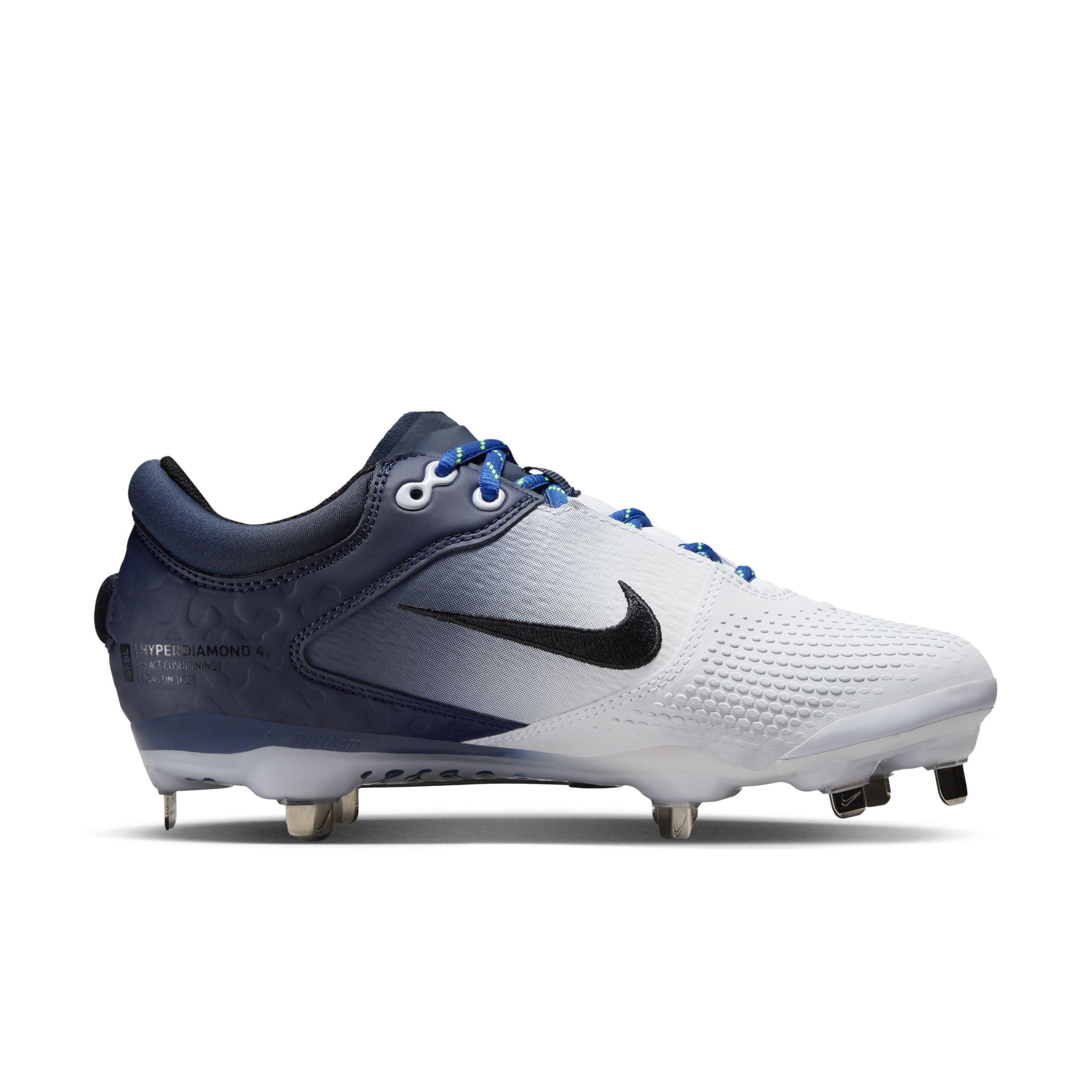 Nike Hyperdiamond 4 Elite "Midnight Navy/Black/White/Volt" Women's Softball Cleat - NAVY/BLACK/WHITE/VOLT Thumbnail View 1