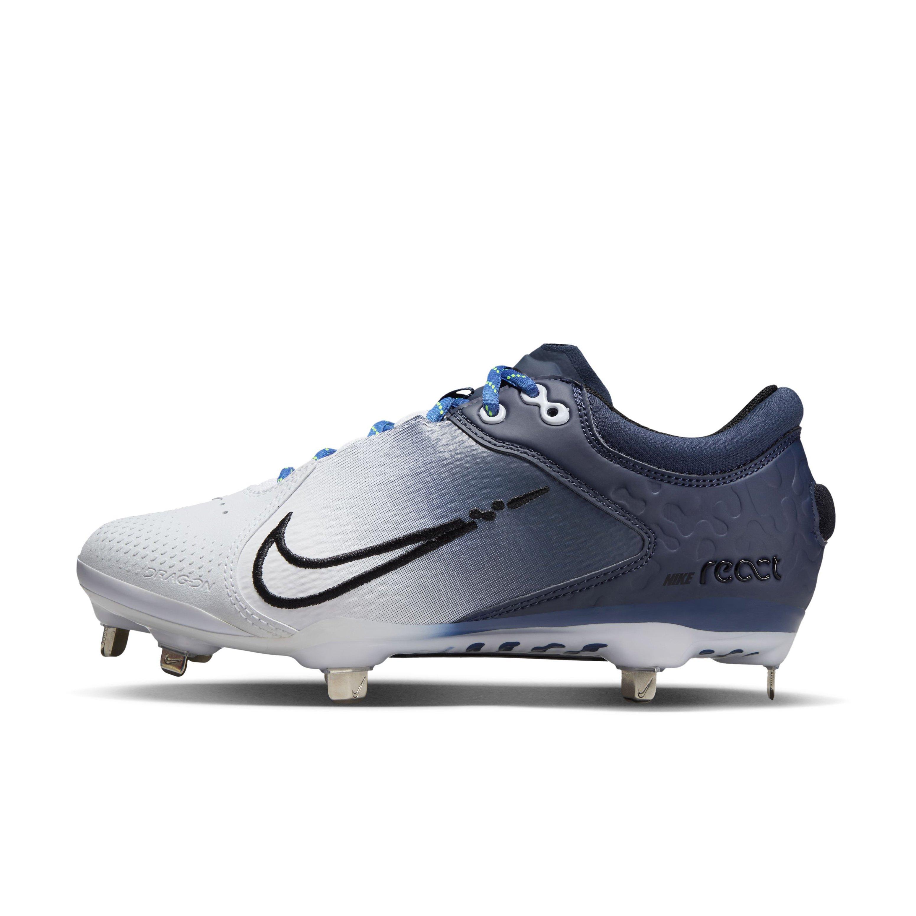 Nike Hyperdiamond 4 Elite "Midnight Navy/Black/White/Volt" Women's Softball Cleat - NAVY/BLACK/WHITE/VOLT Thumbnail View 2