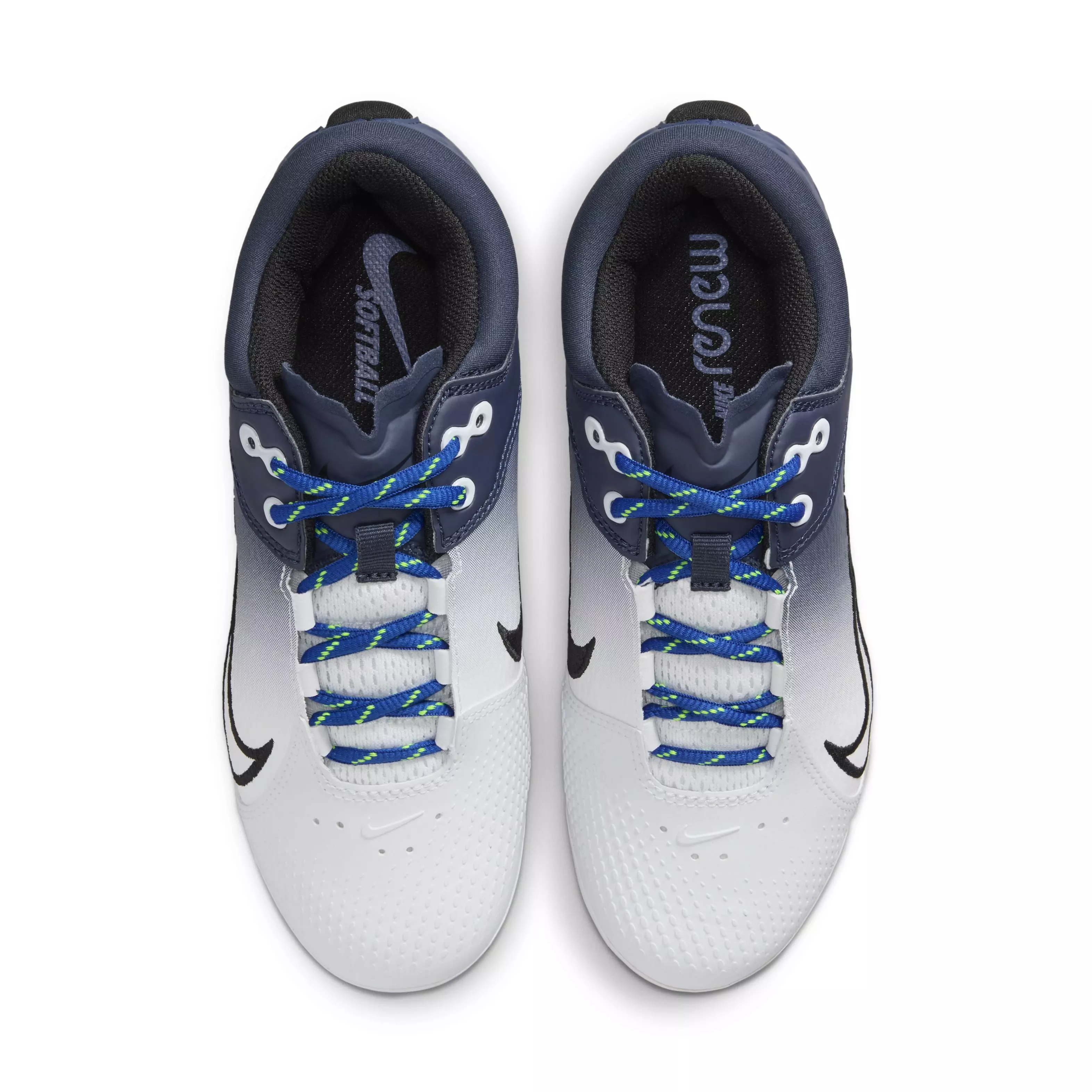 Nike Hyperdiamond 4 Elite "Midnight Navy/Black/White/Volt" Women's Softball Cleat - NAVY/BLACK/WHITE/VOLT