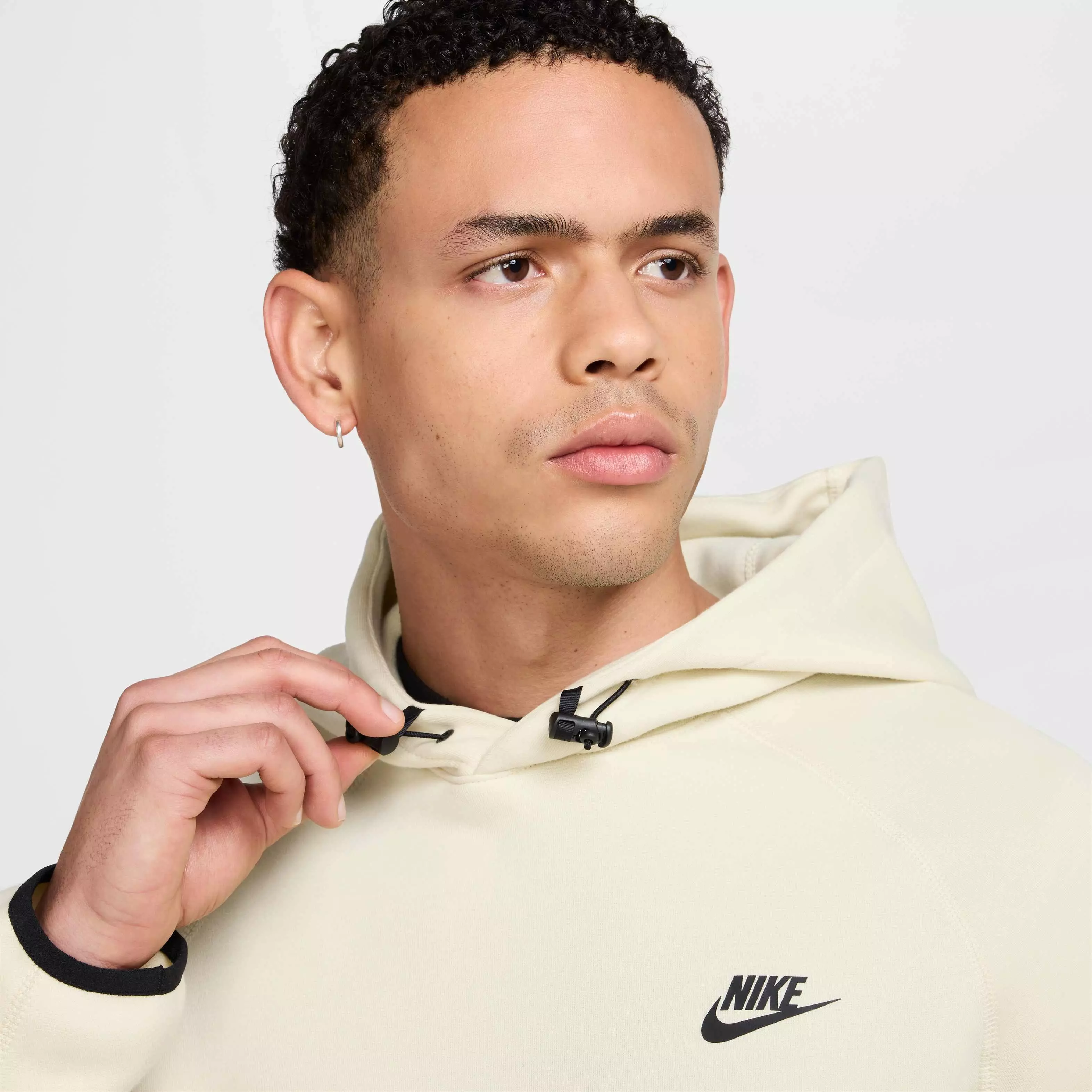 Nike​ Men's Sportswear Tech Fleece Pullover Hoodie - LT KHAKI