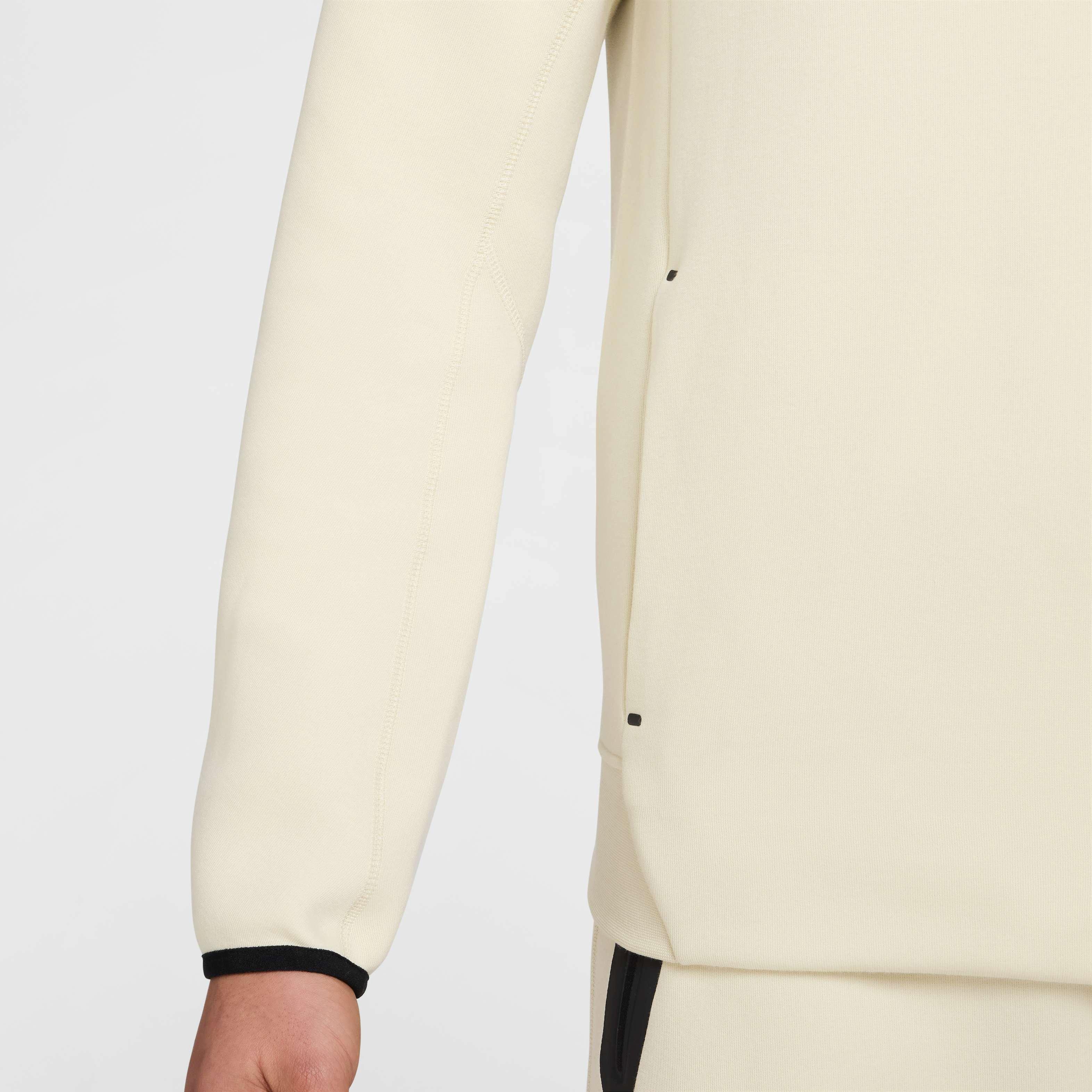 Nike​ Men's Sportswear Tech Fleece Pullover Hoodie - LT KHAKI Thumbnail View 4