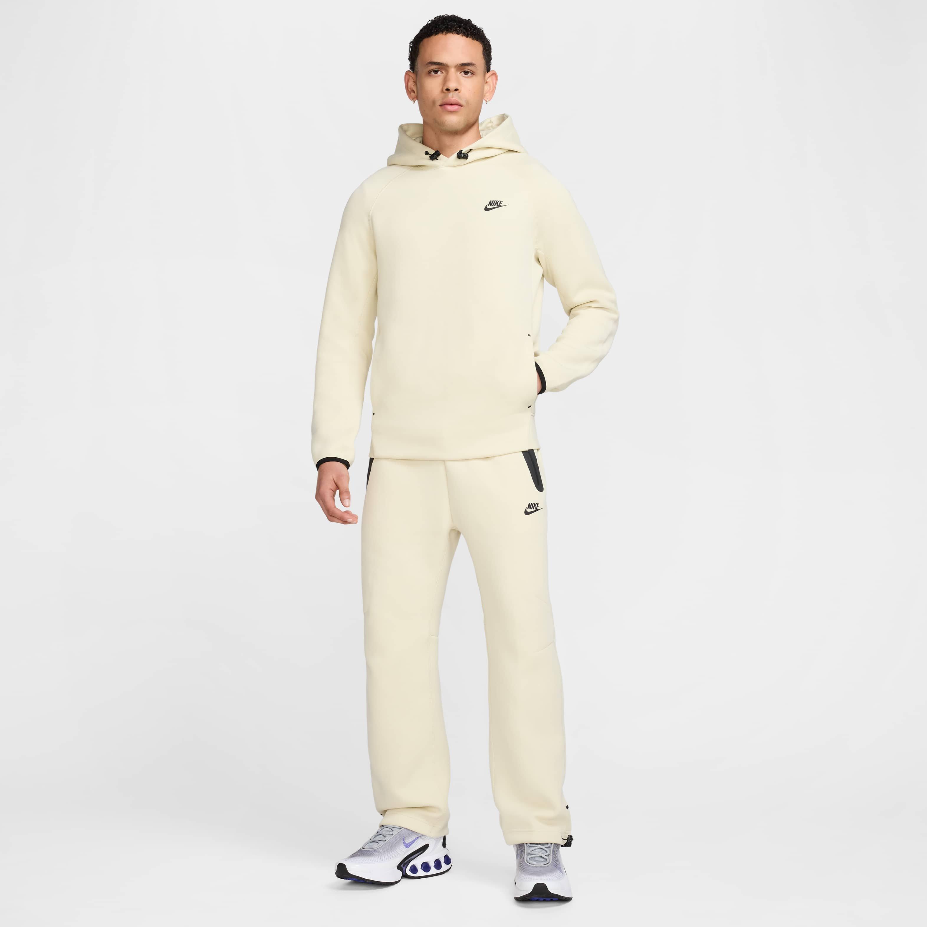 Nike​ Men's Sportswear Tech Fleece Pullover Hoodie - LT KHAKI Thumbnail View 7