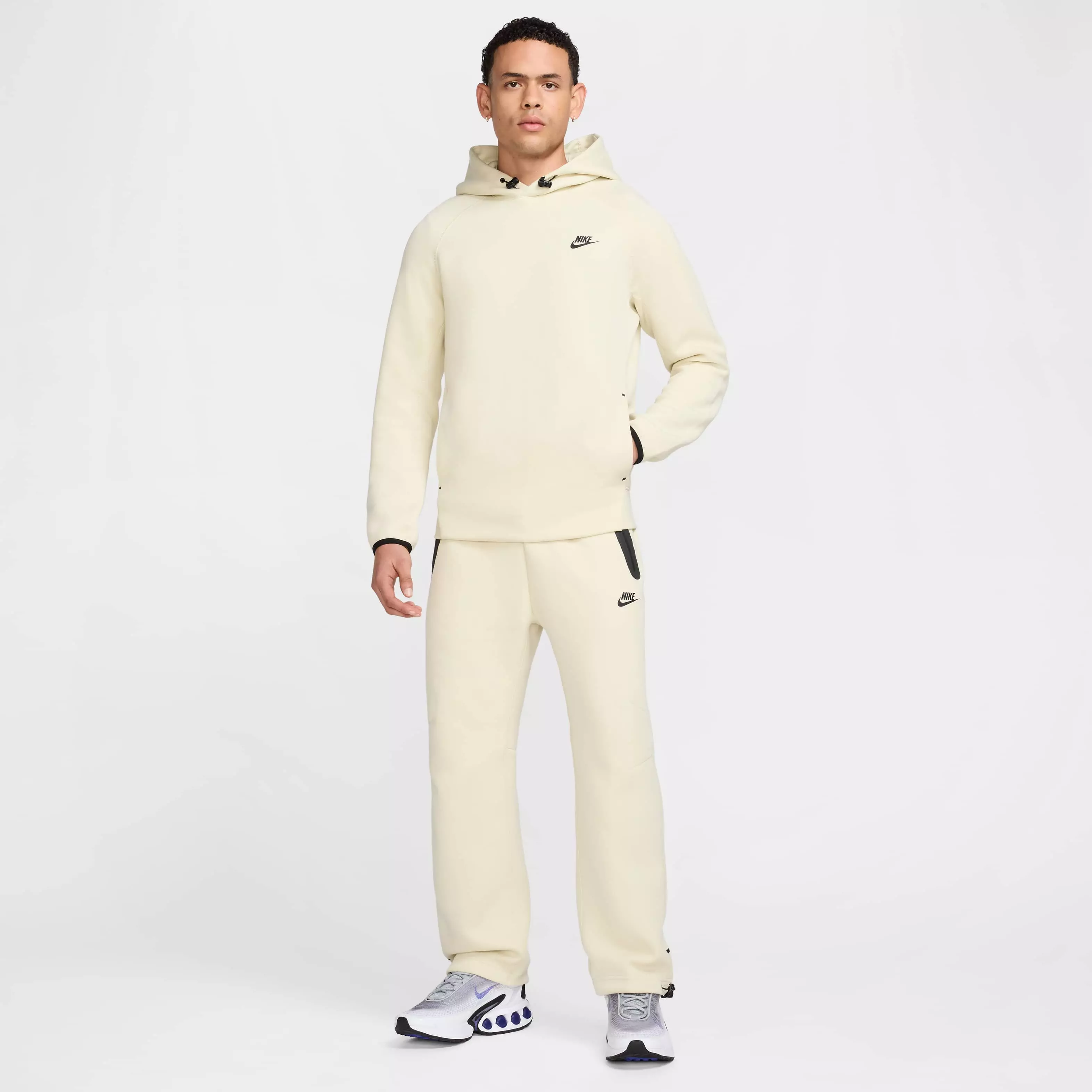 Nike​ Men's Sportswear Tech Fleece Pullover Hoodie - LT KHAKI