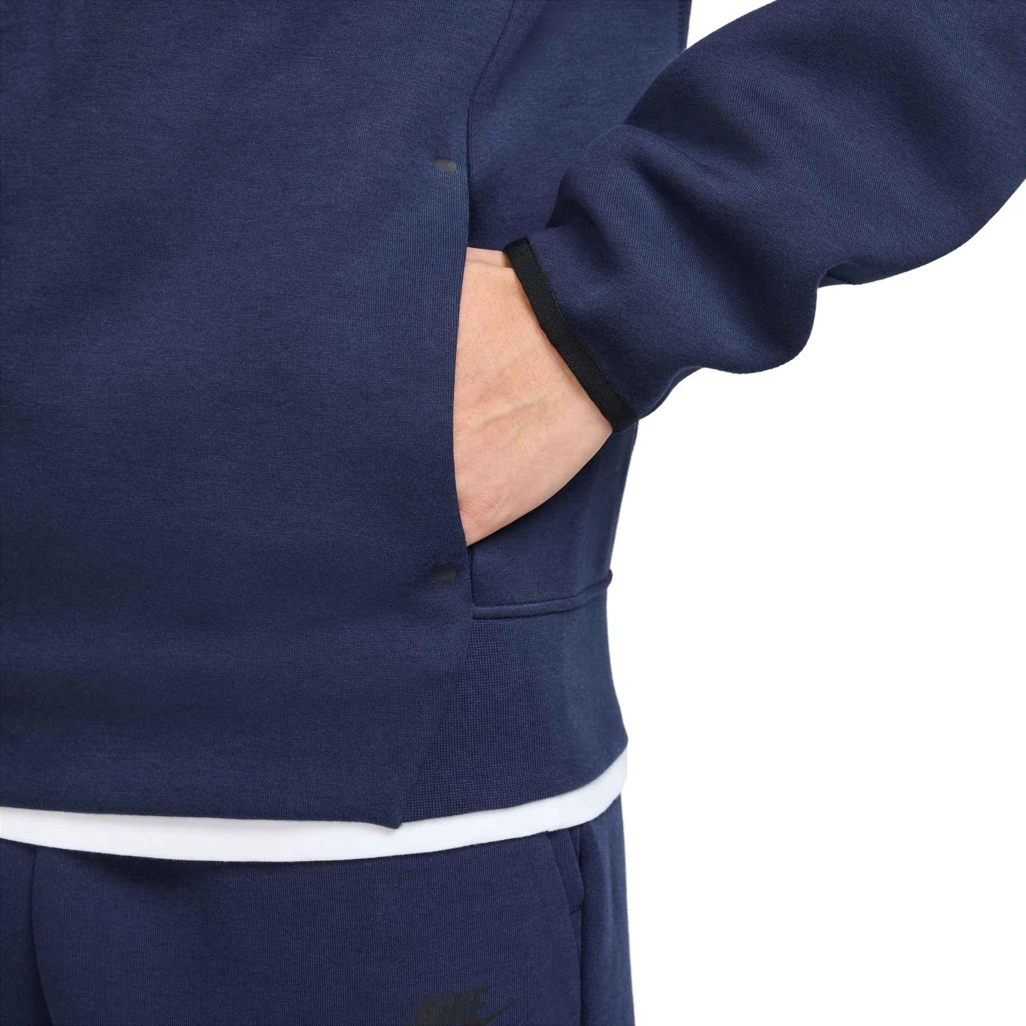 Nike​ Men's Sportswear Tech Fleece Pullover Hoodie - BLUE Thumbnail View 5