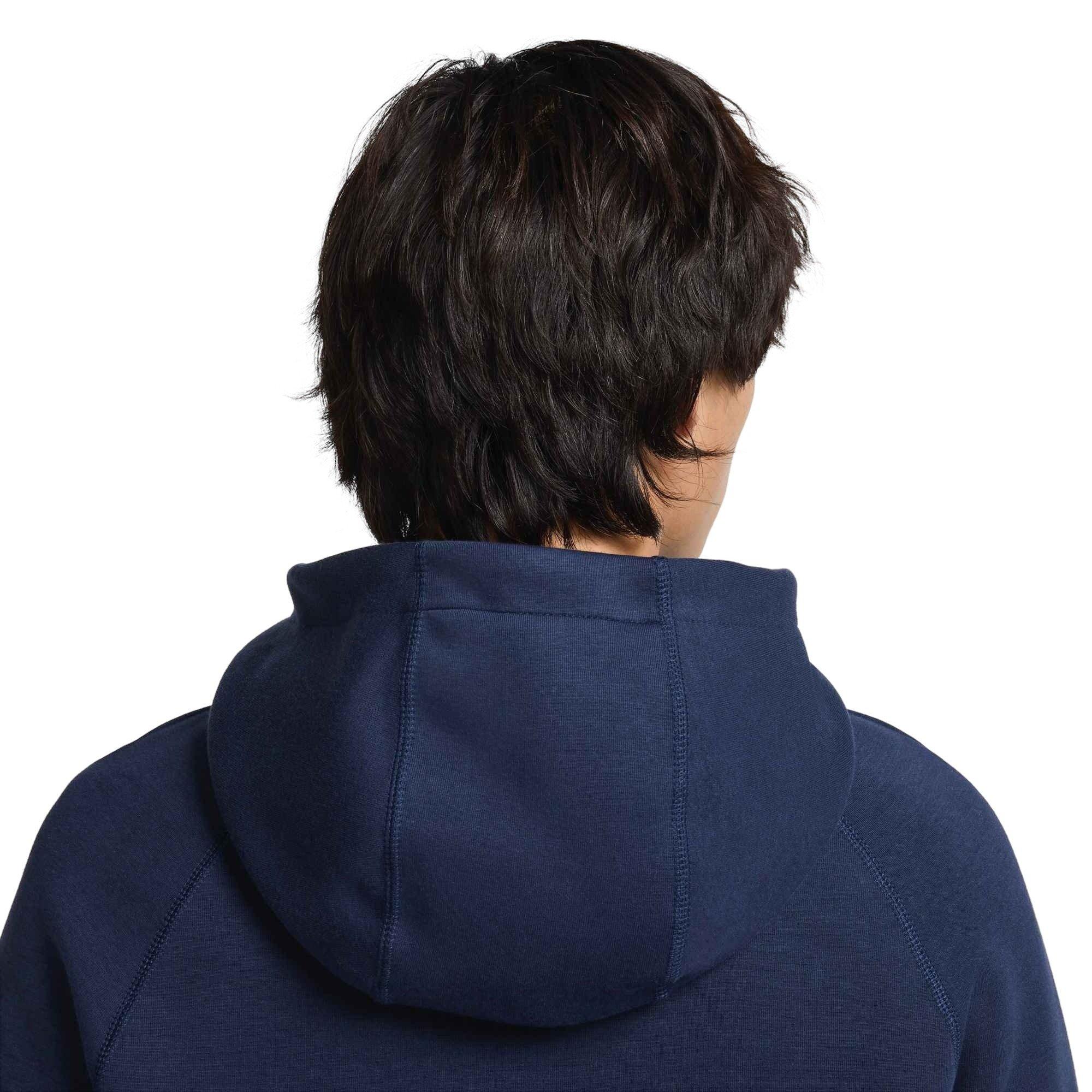 Nike​ Men's Sportswear Tech Fleece Pullover Hoodie - BLUE Thumbnail View 6