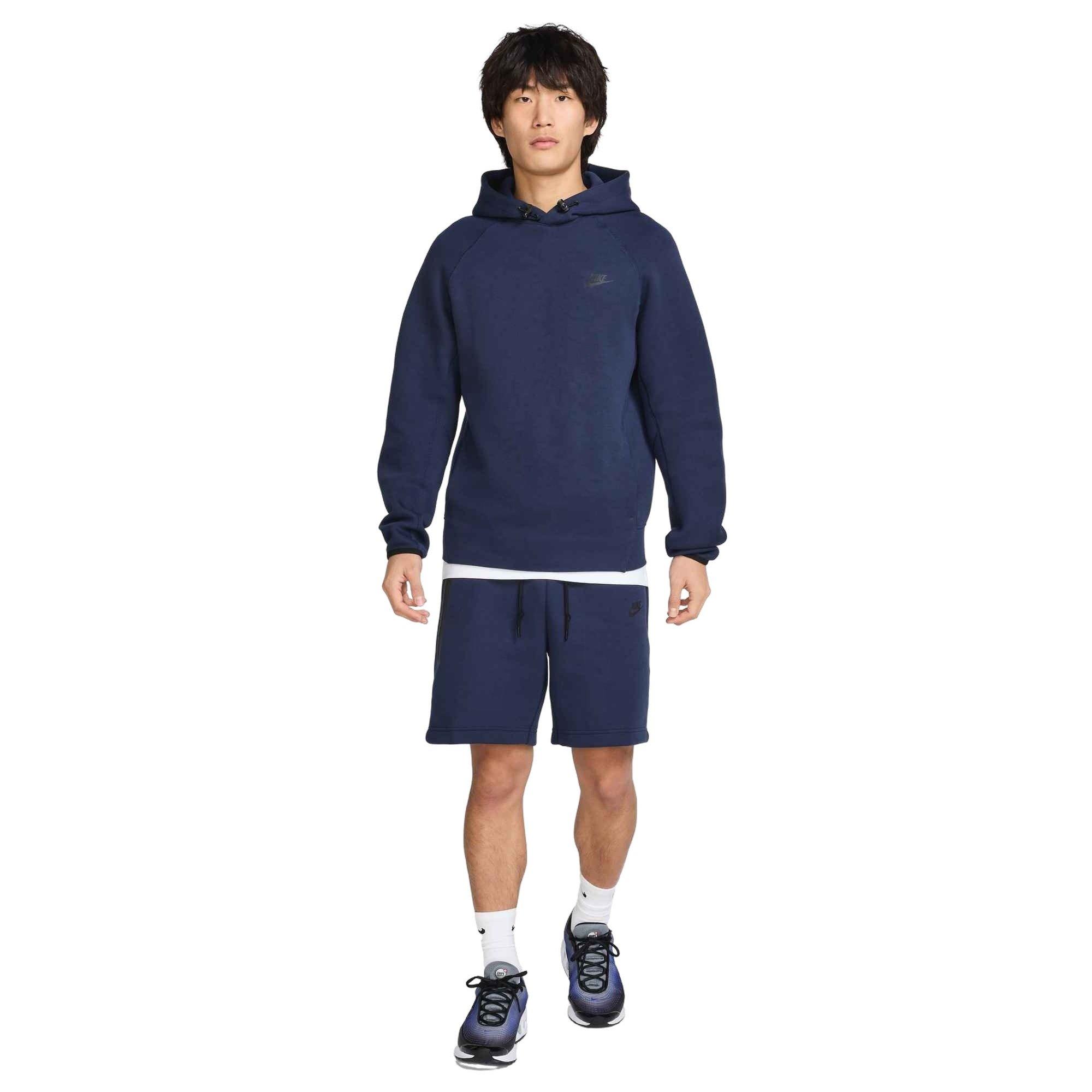 Nike​ Men's Sportswear Tech Fleece Pullover Hoodie - BLUE Thumbnail View 7