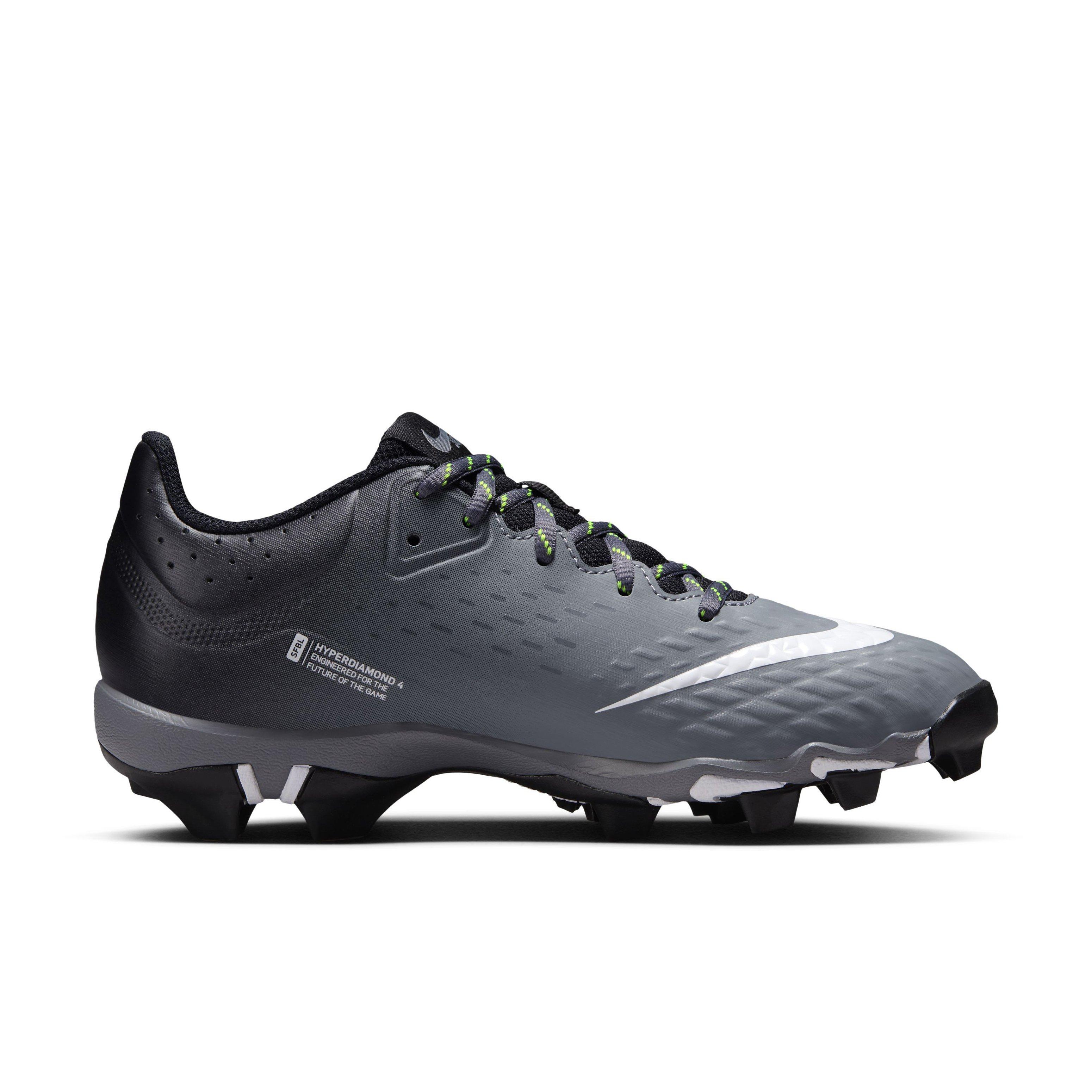 Nike Hyperdiamond 4 Keystone "Black/White/Cool Grey/Volt" Women's Softball Cleat - BLACK/WHITE/GREY/VOLT Thumbnail View 1