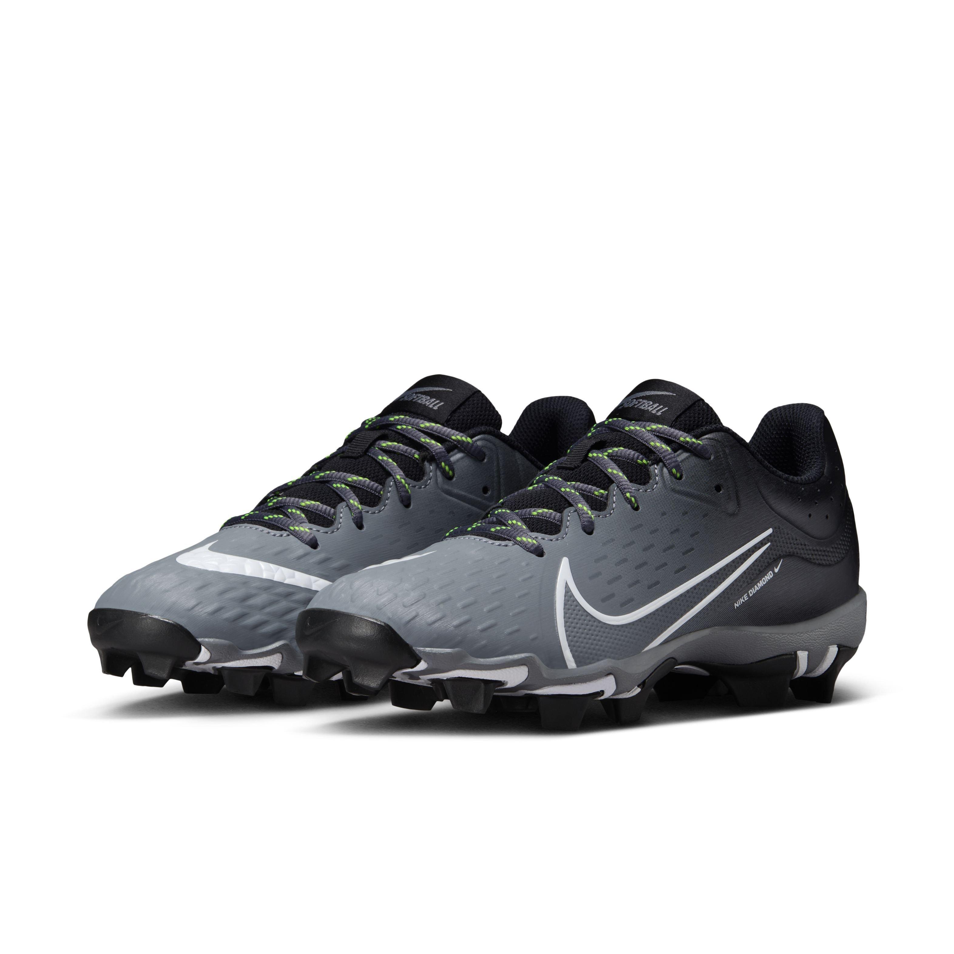 Nike Hyperdiamond 4 Keystone "Black/White/Cool Grey/Volt" Women's Softball Cleat - BLACK/WHITE/GREY/VOLT Thumbnail View 3