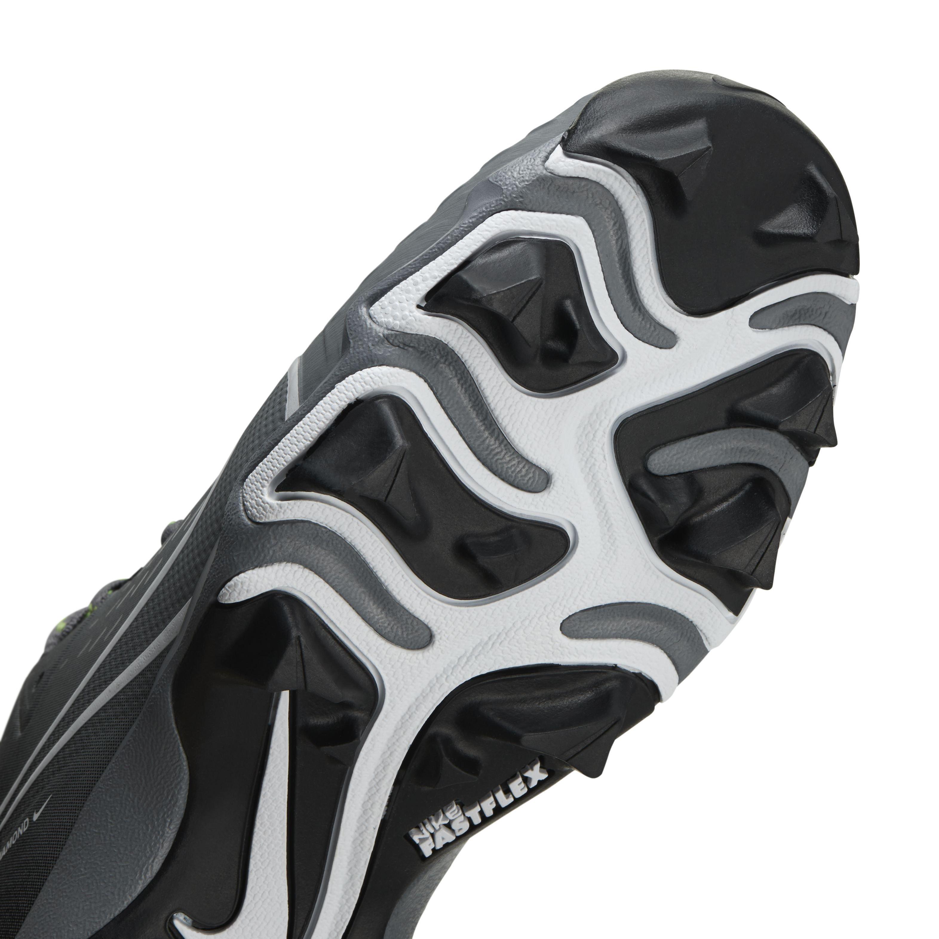 Nike Hyperdiamond 4 Keystone "Black/White/Cool Grey/Volt" Women's Softball Cleat - BLACK/WHITE/GREY/VOLT Thumbnail View 7