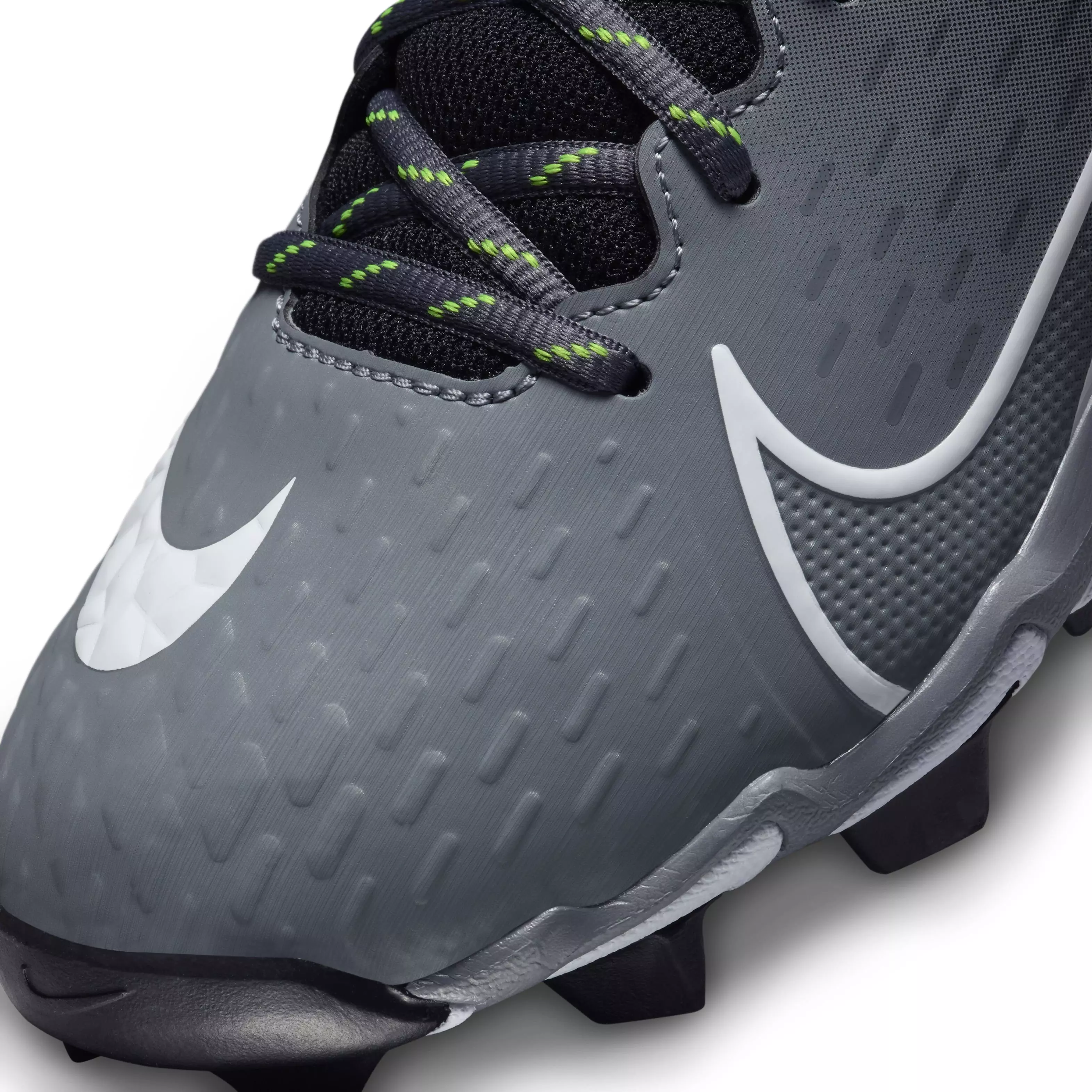 Nike Hyperdiamond 4 Keystone "Black/White/Cool Grey/Volt" Women's Softball Cleat - BLACK/WHITE/GREY/VOLT