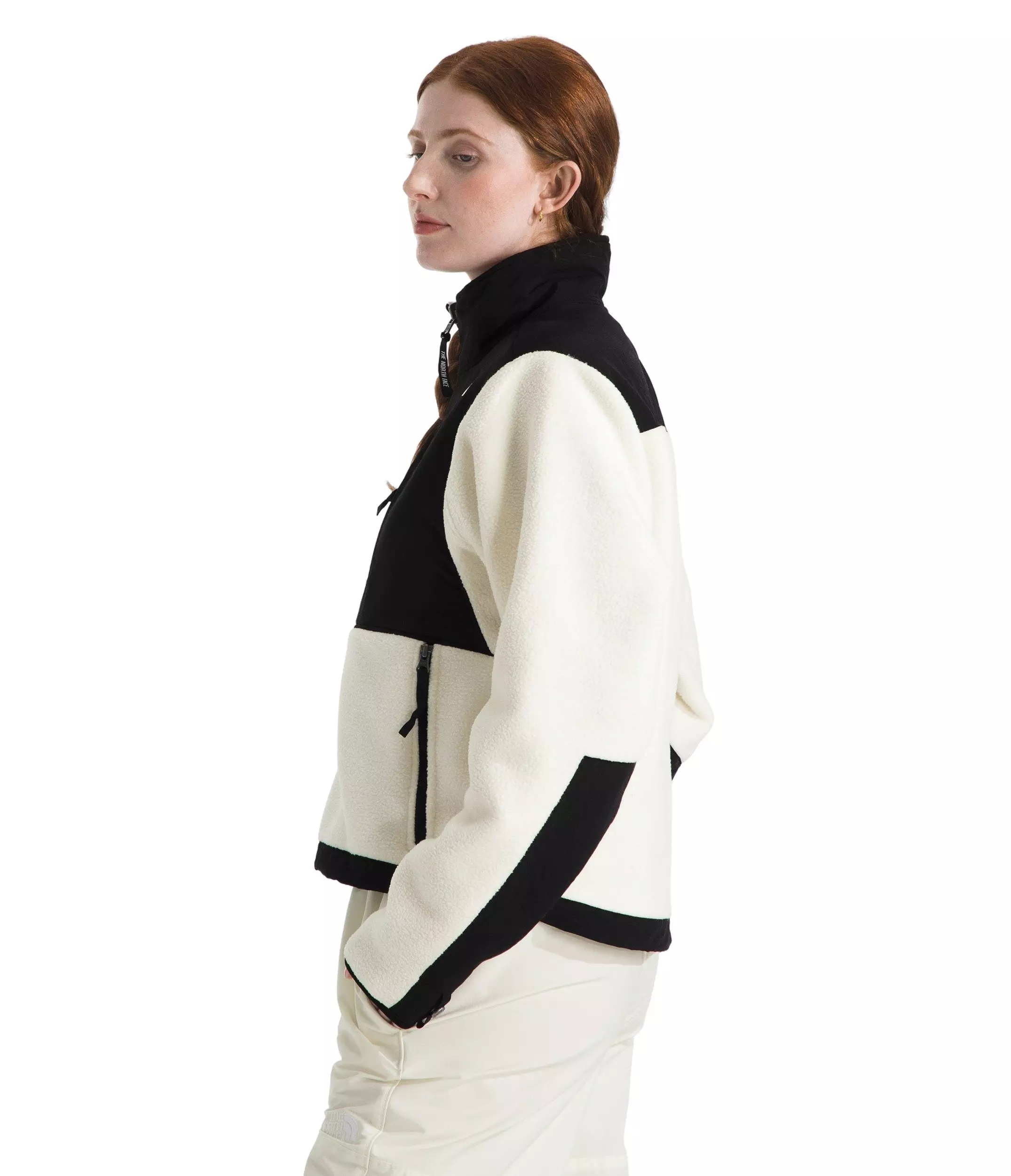 The North Face Women's Retro Denali Jacket -White/Black - WHITE/BLACK