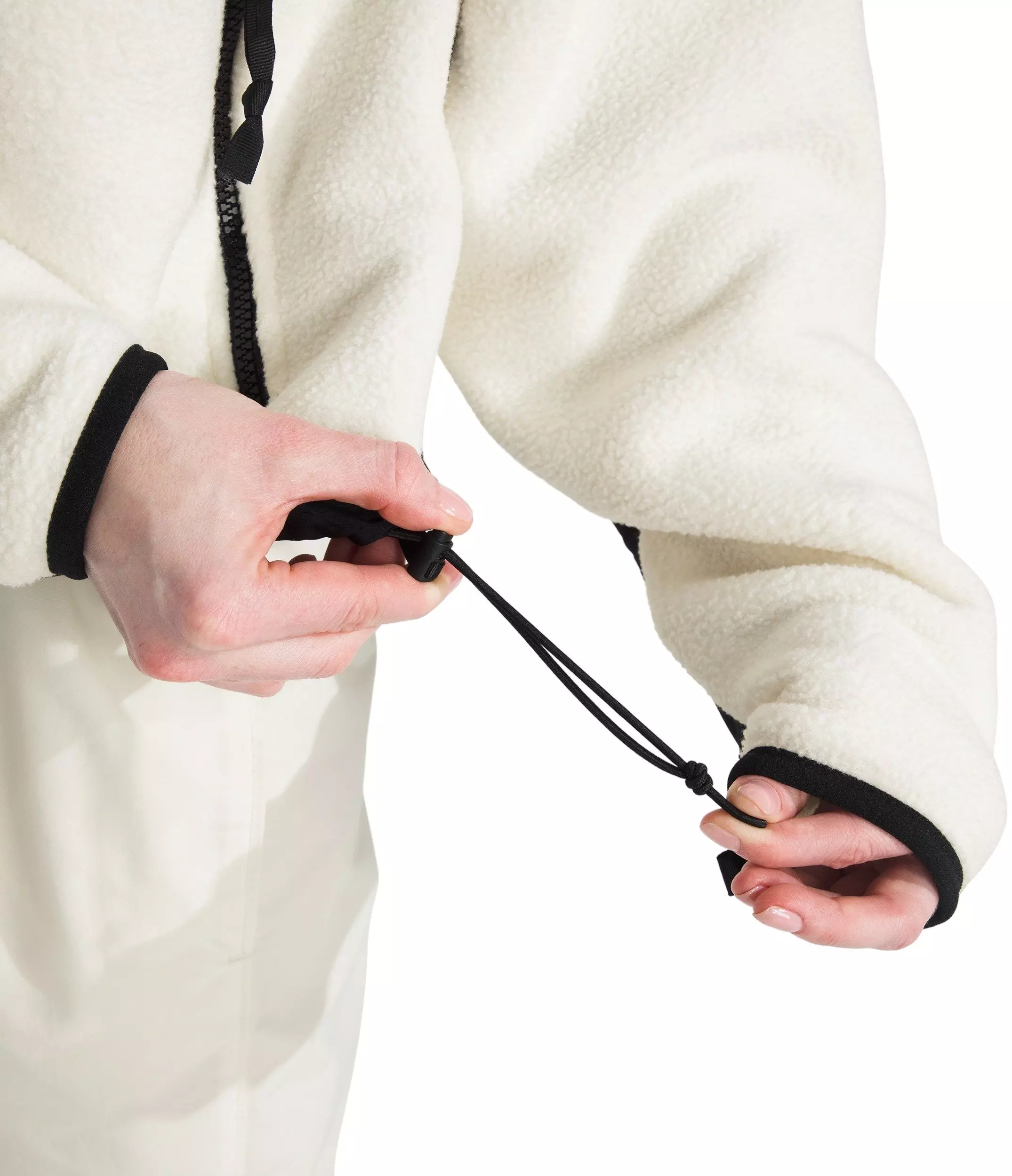 The North Face Women's Retro Denali Jacket -White/Black - WHITE/BLACK