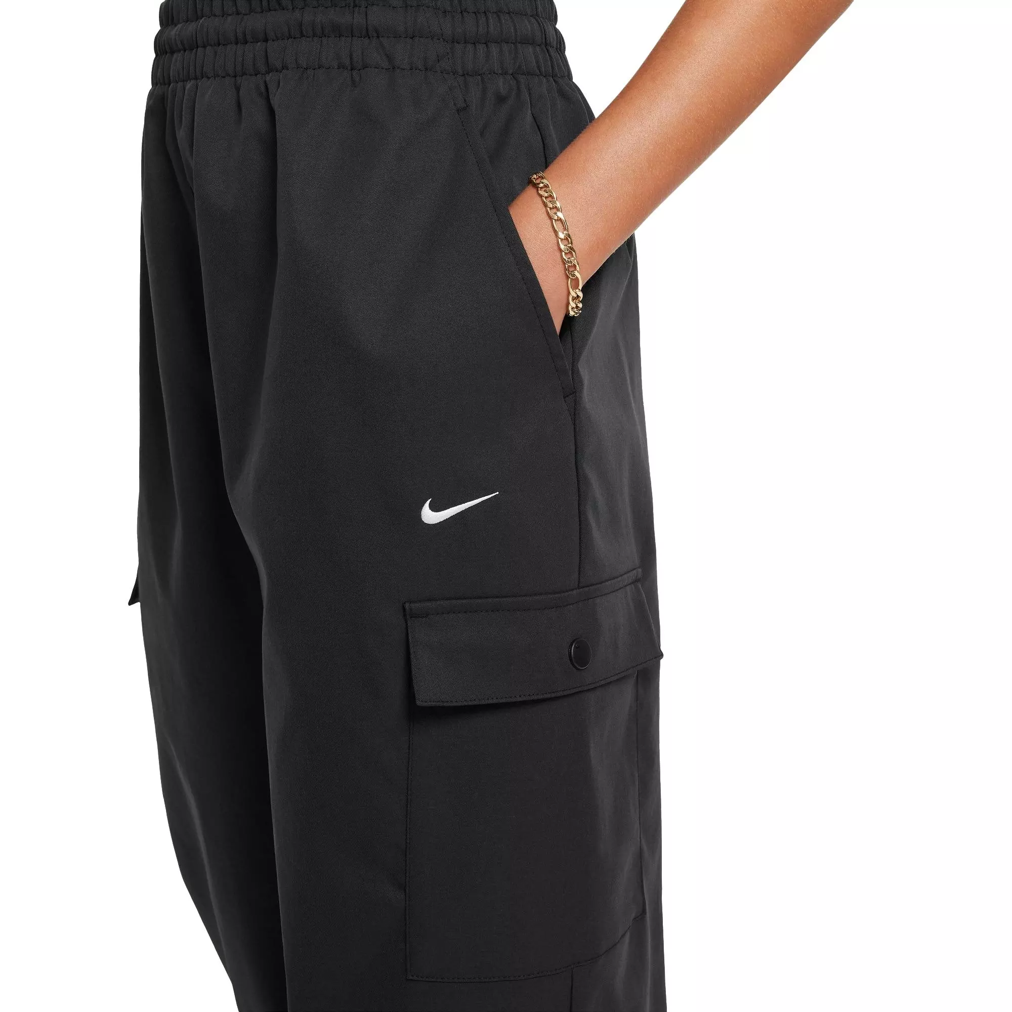 Nike Big Girls' Sportswear Style Star Cargo Pants - BLACK