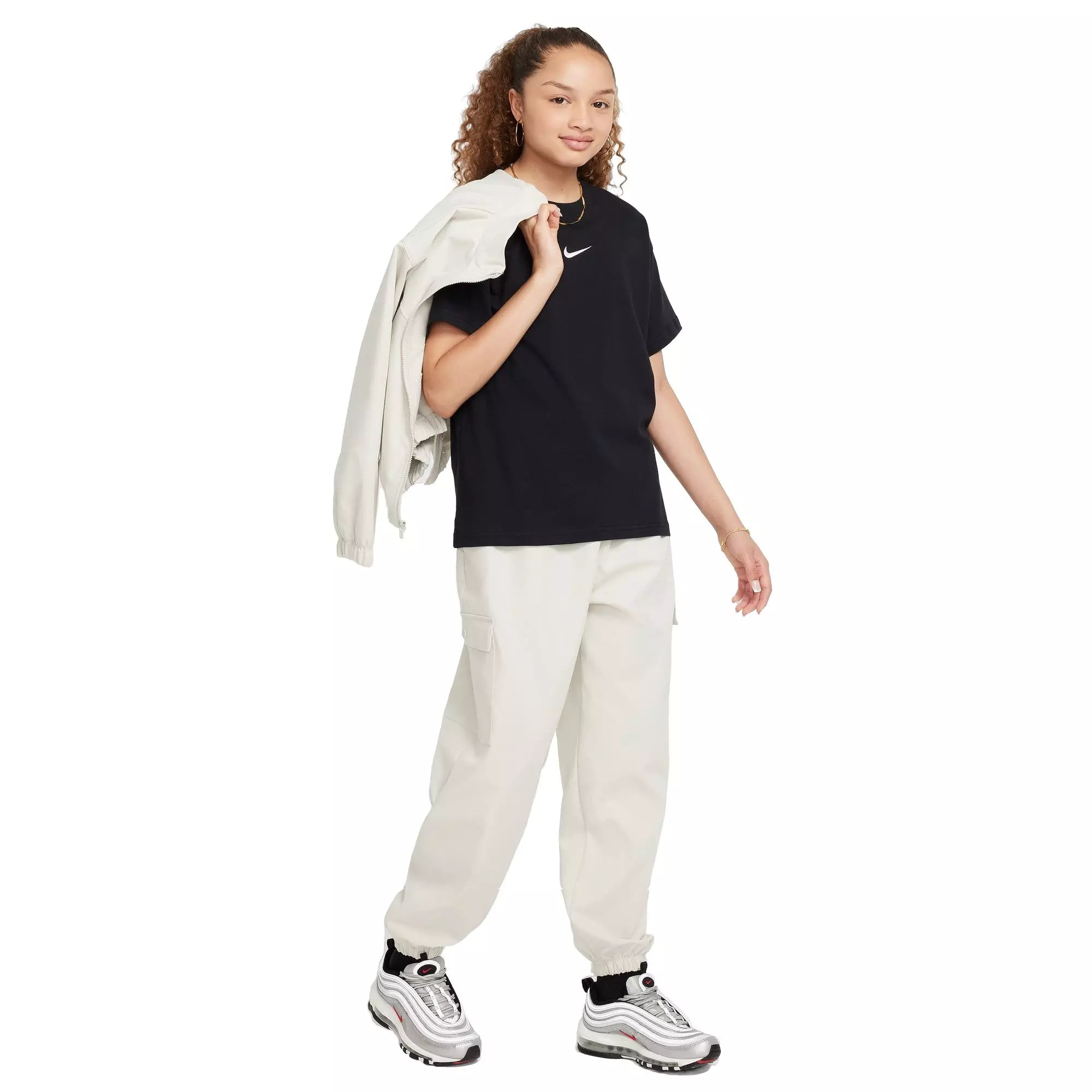 Nike Big Girls' Sportswear Style Star Cargo Pants - GREY