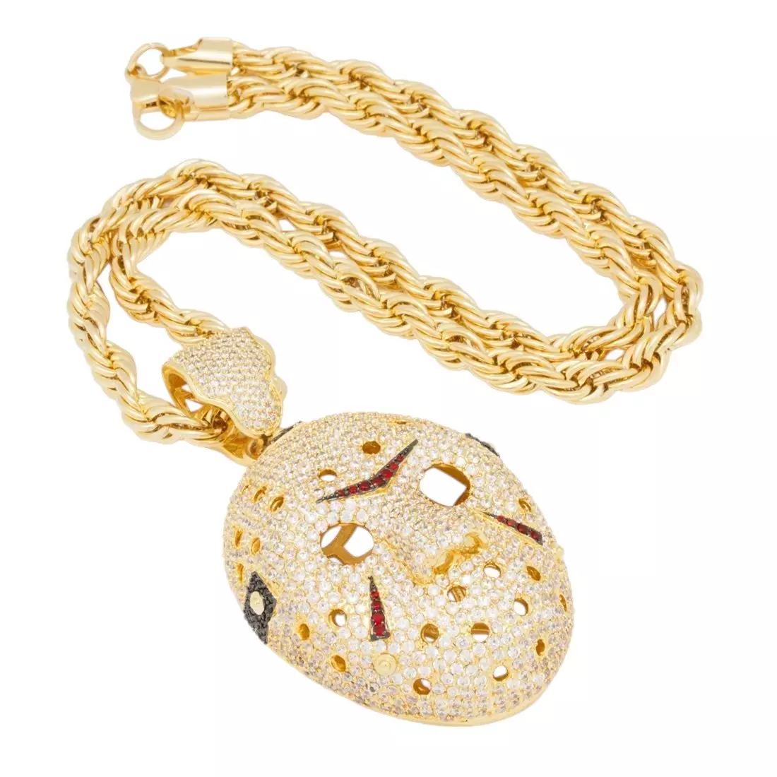 King Ice XL Hockey Mask Necklace - GOLD