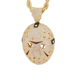 King Ice XL Hockey Mask Necklace - GOLD