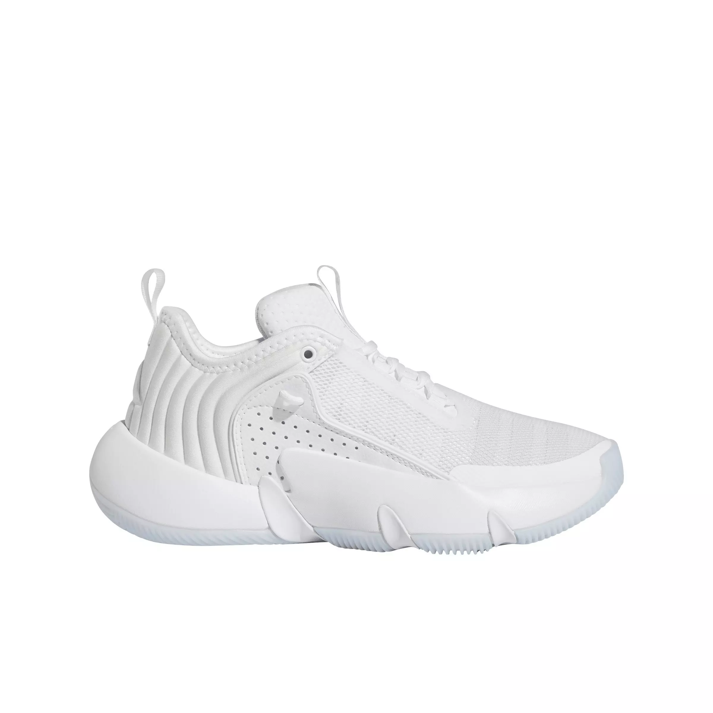 adidas Trae Unlimited "Ftwr White/Dash Grey/Blue Dawn" Grade School Boys' Basketball Shoe - WHITE/GREY/BLUE