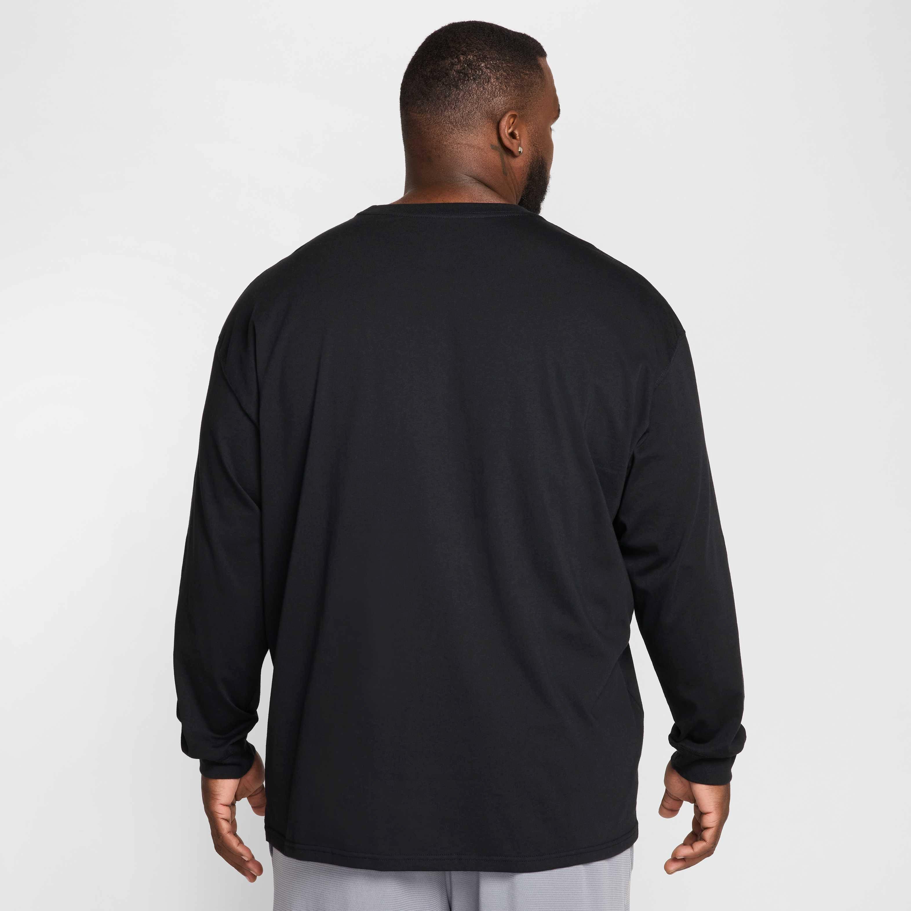LeBron Men's Nike​ Max90 Long-Sleeve Basketball T-Shirt - BLACK Thumbnail View 6