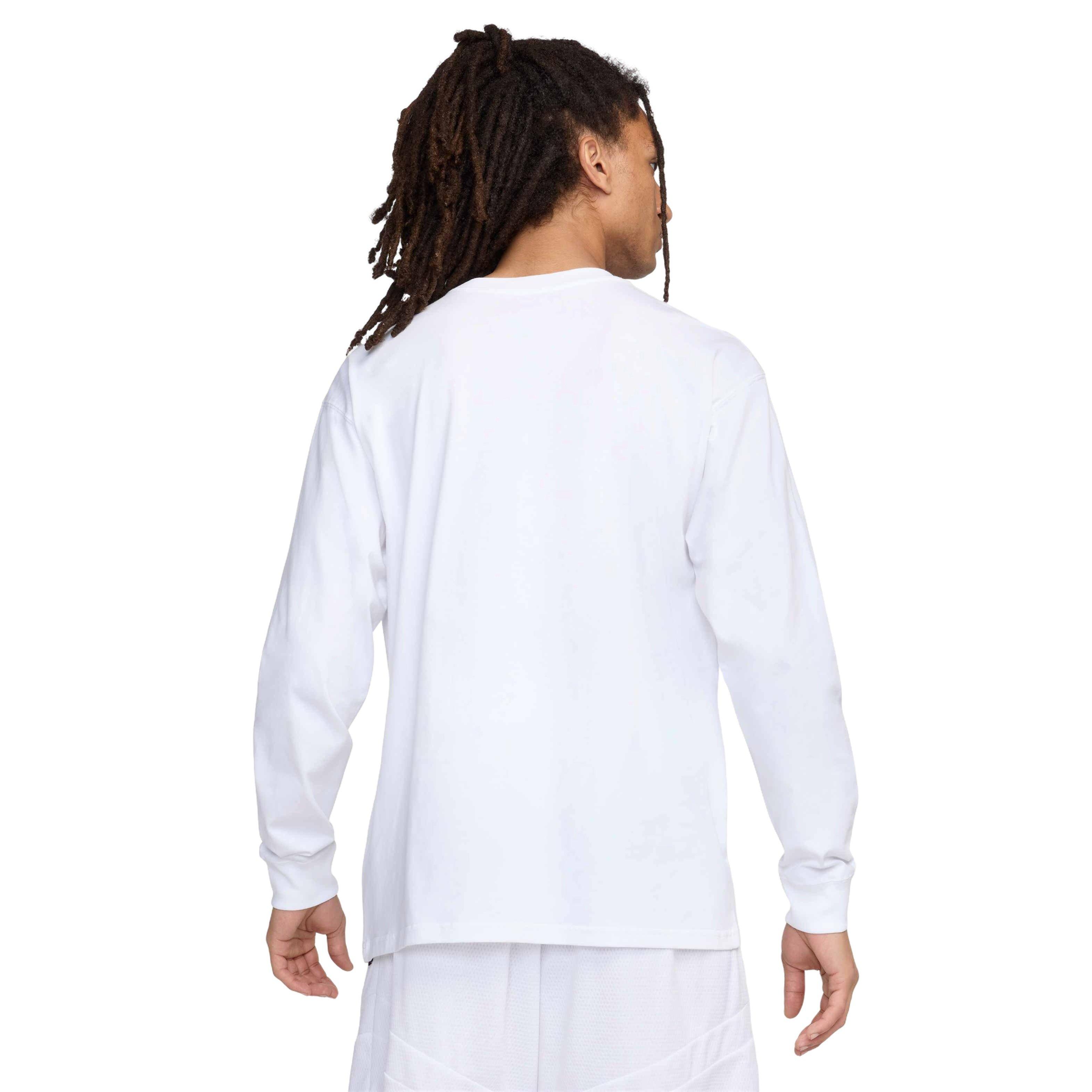 LeBron Men's Nike​ Max90 Long-Sleeve Basketball T-Shirt - WHITE Thumbnail View 2