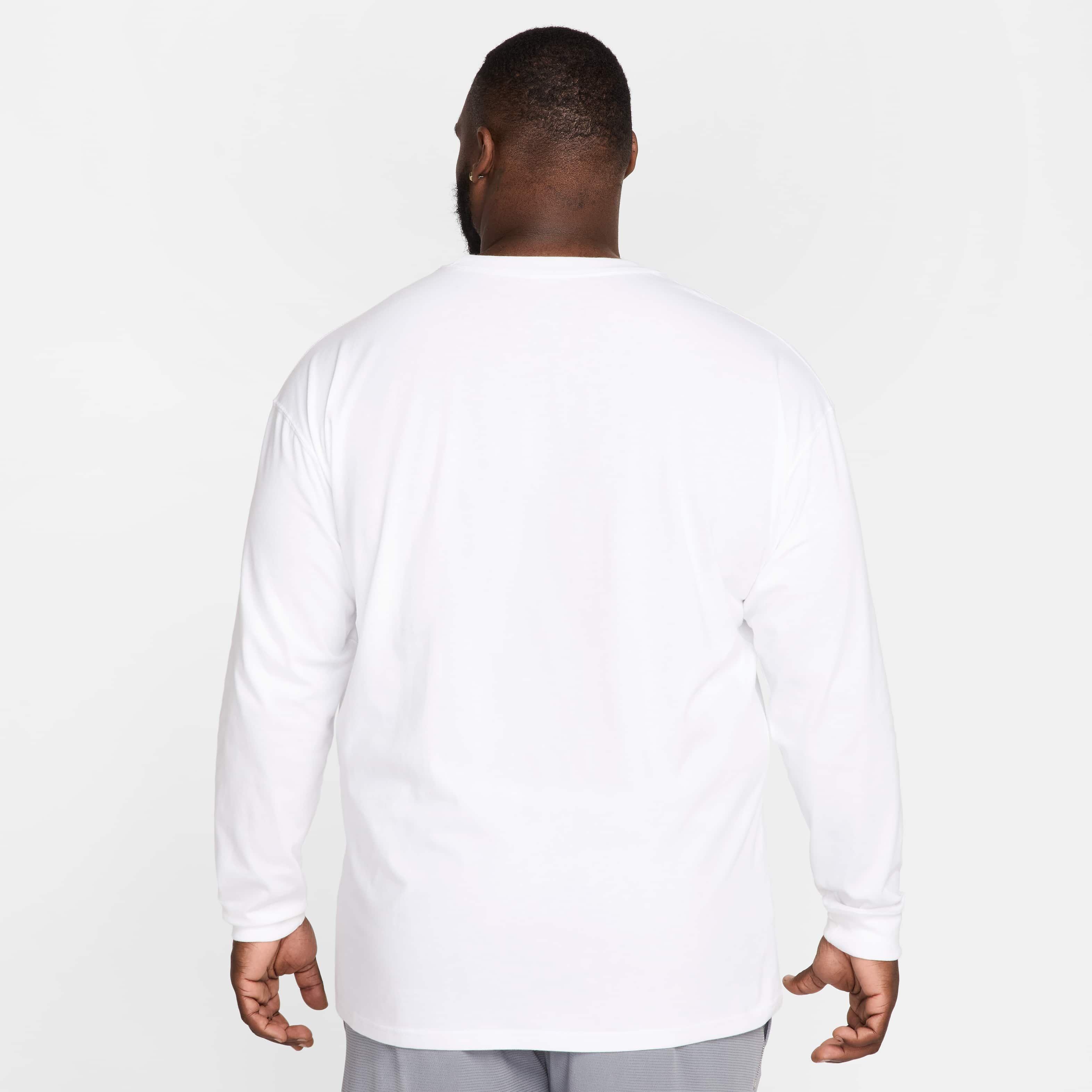 LeBron Men's Nike​ Max90 Long-Sleeve Basketball T-Shirt - WHITE Thumbnail View 6