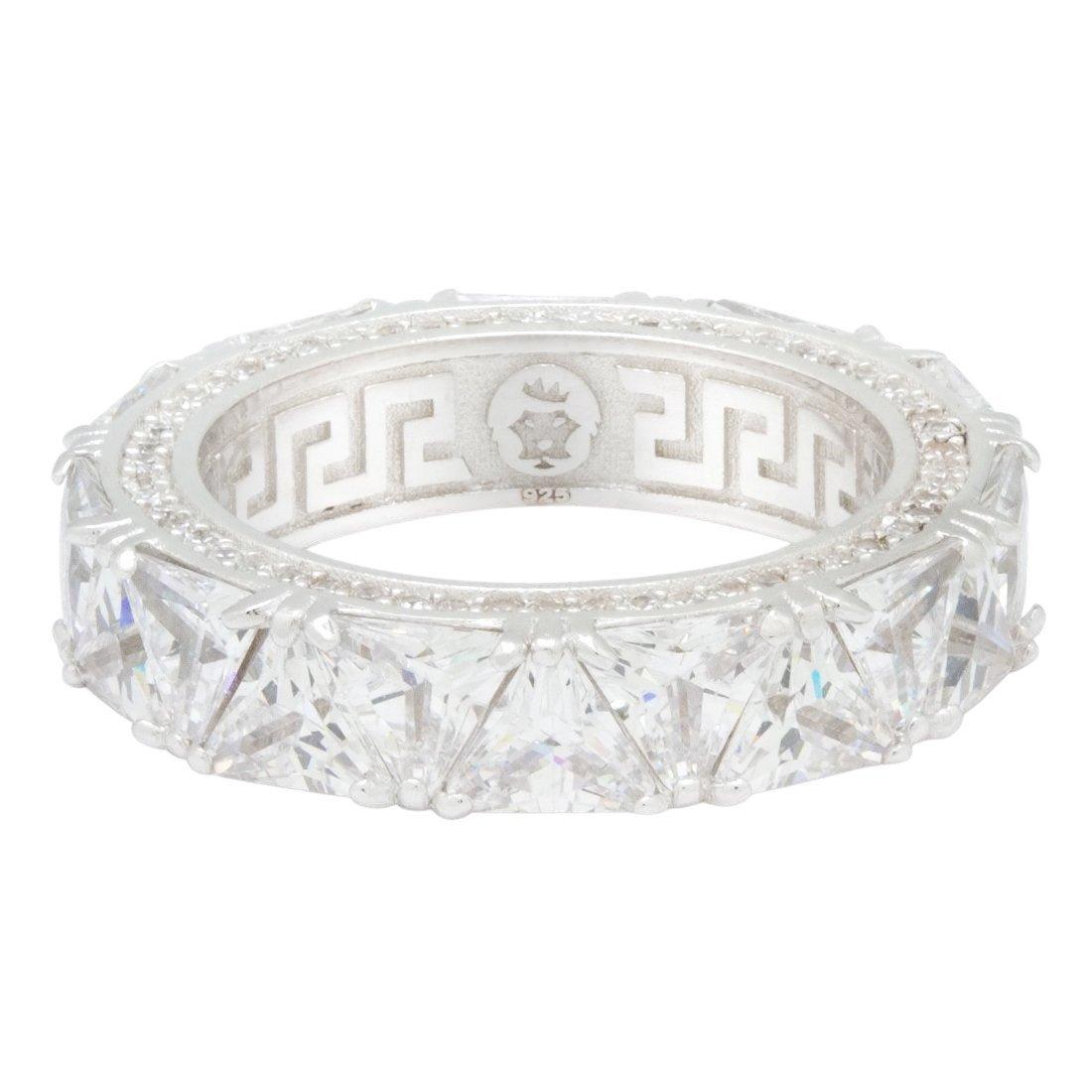 King Ice Trillion-Cut Ring - White Gold - WHITE GOLD