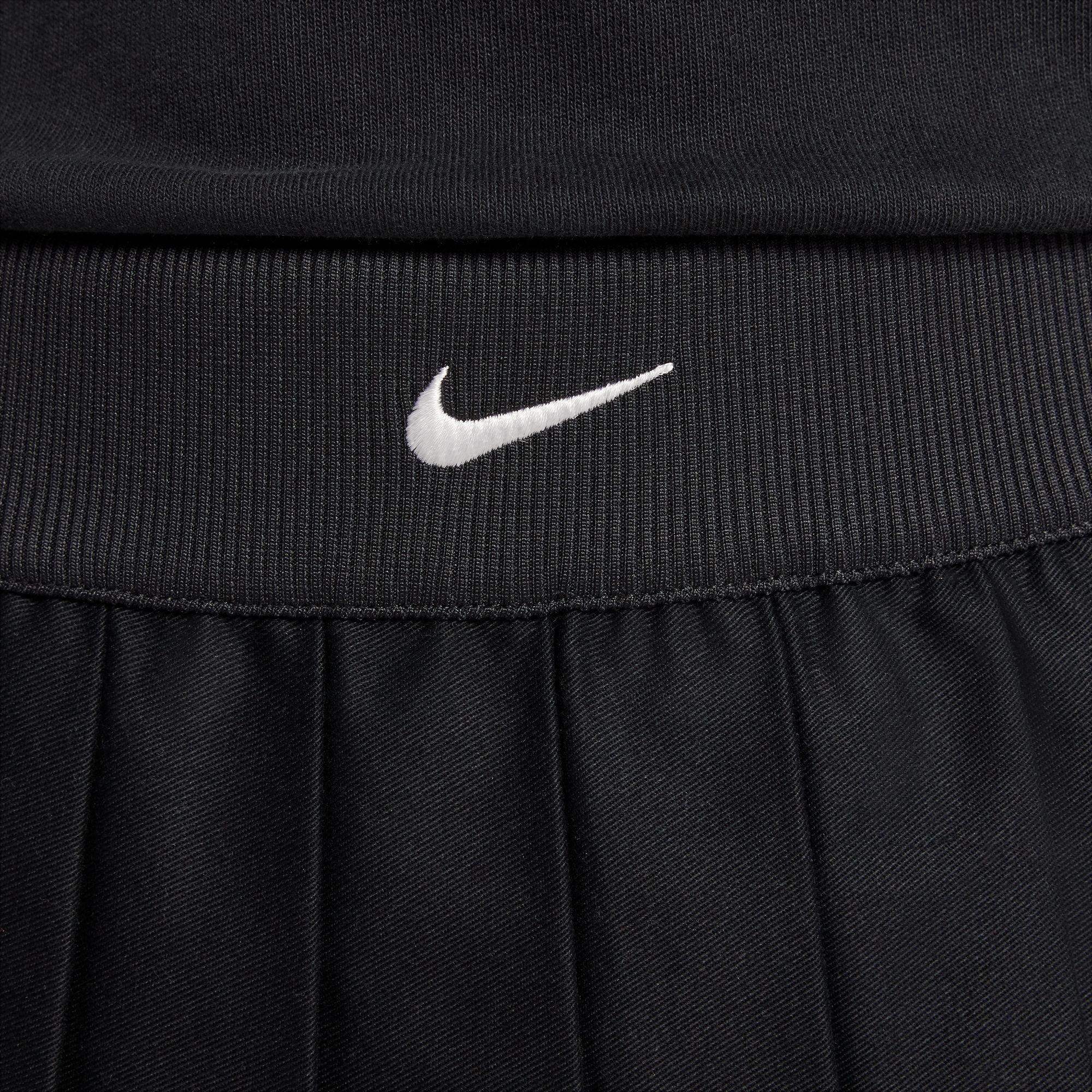 Nike Big Girls' Sportswear Graphic Star Pleated Skirt - BLACK Thumbnail View 3