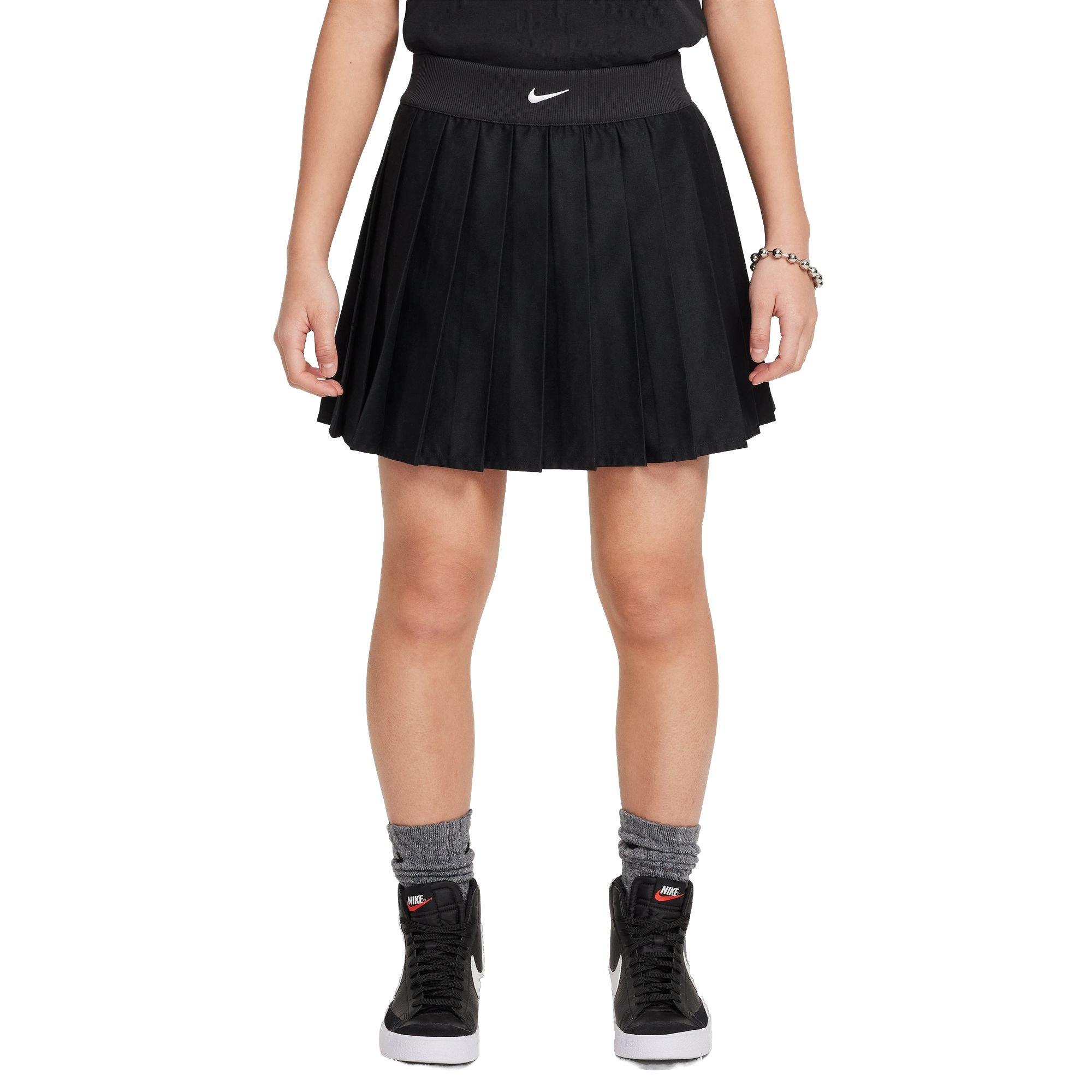 Nike Big Girls' Sportswear Graphic Star Pleated Skirt - BLACK Thumbnail View 4