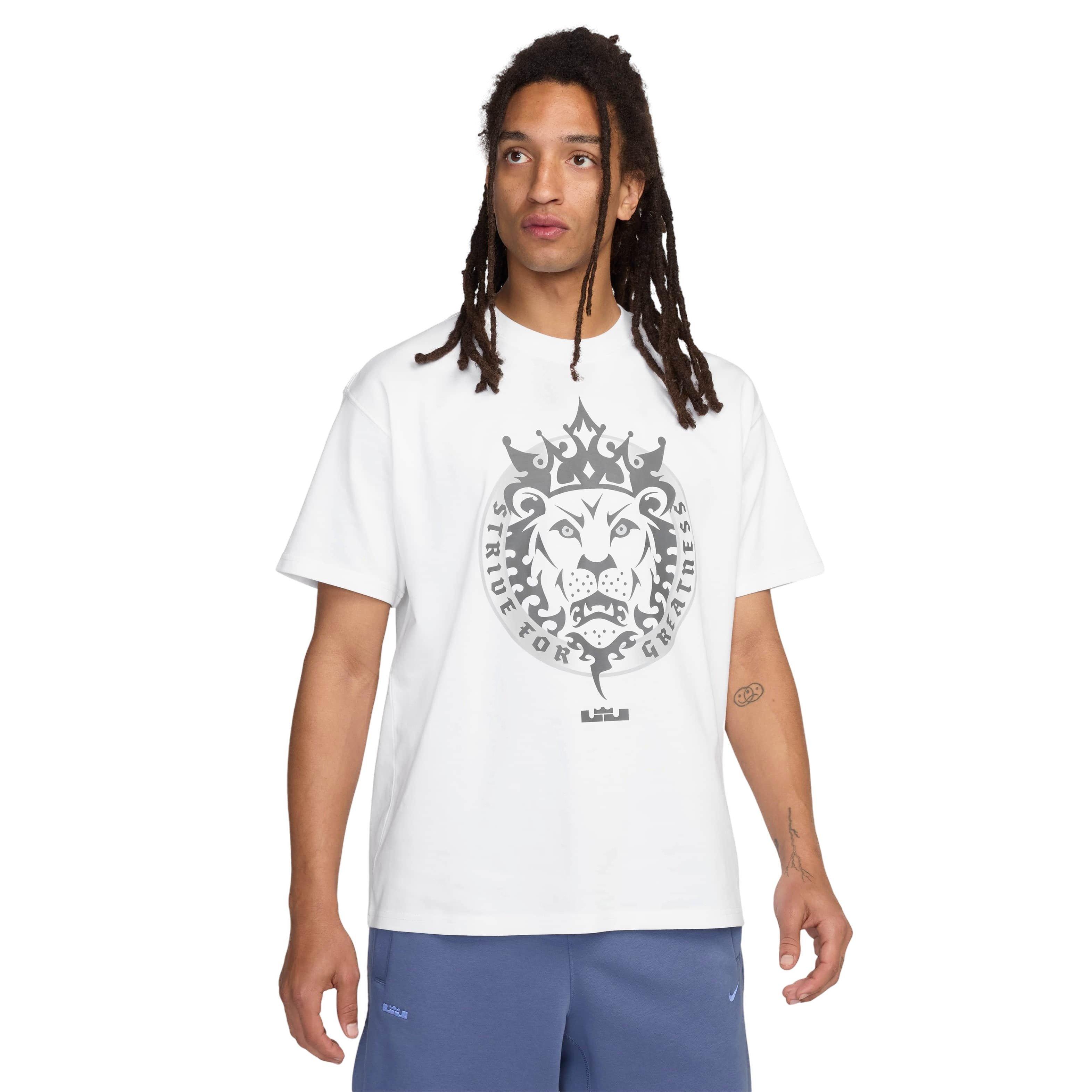 Nike LeBron Men's Max90 Basketball T-Shirt - WHITE Thumbnail View 1