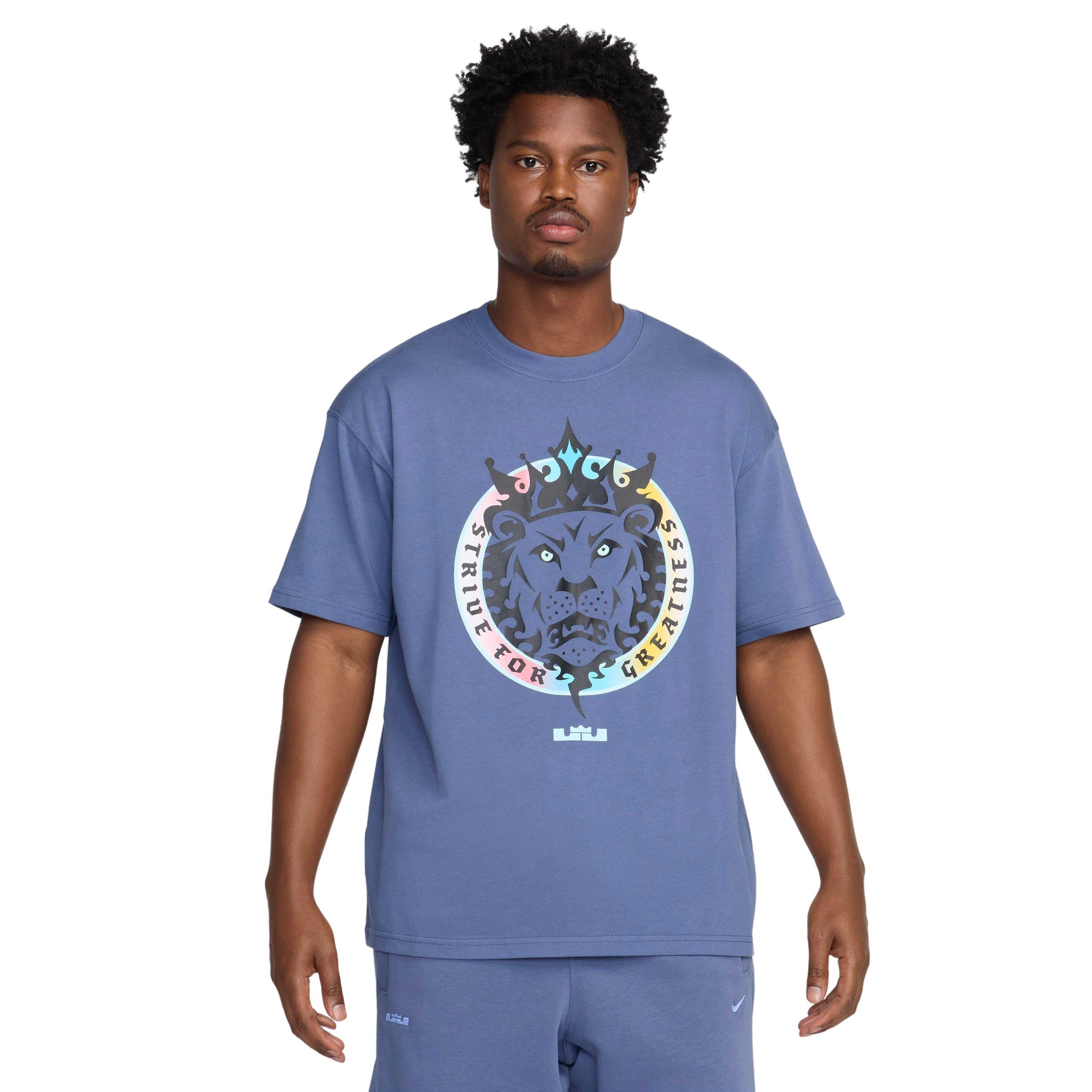 Nike LeBron Men's Max90 Basketball T-Shirt - BLUE Thumbnail View 1
