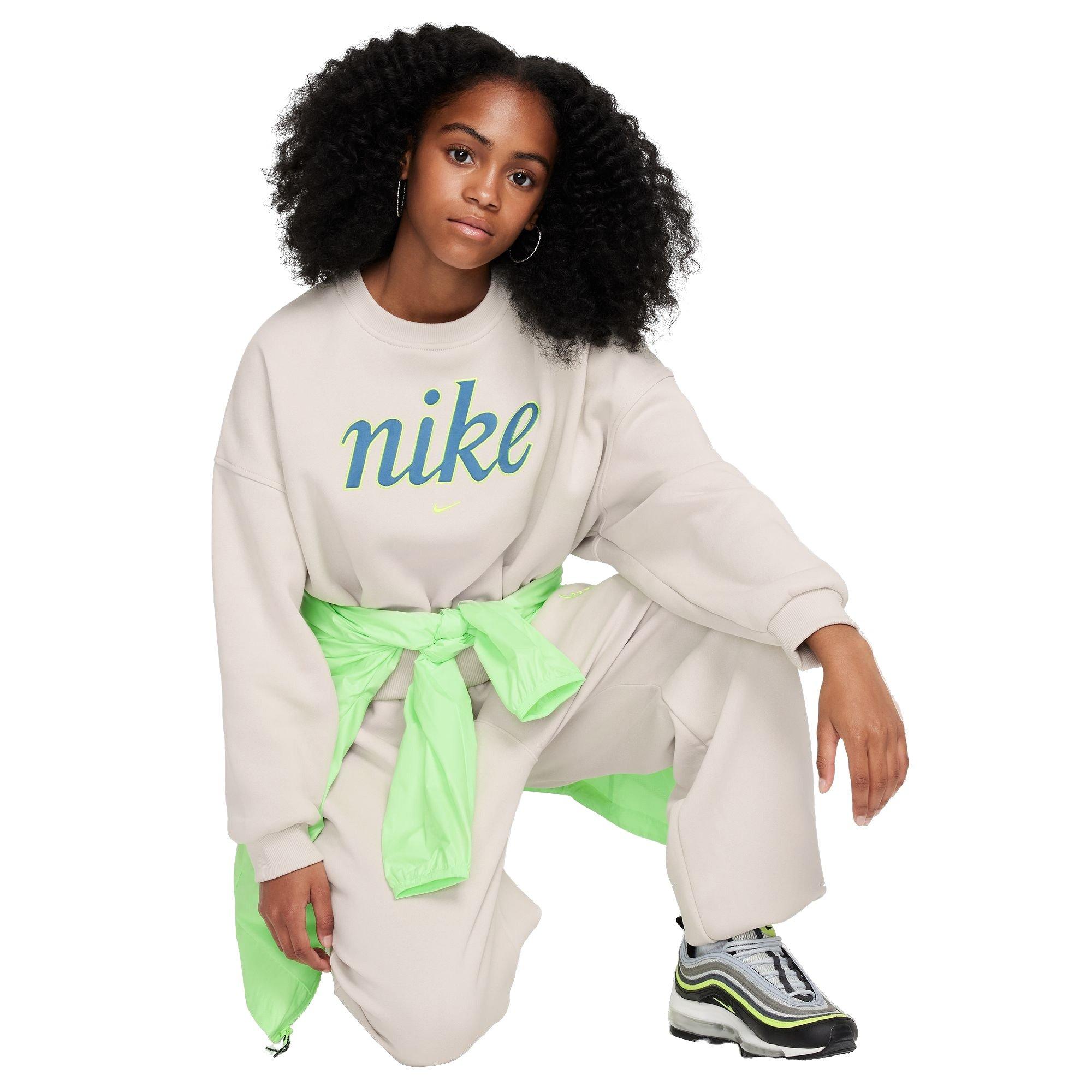 Nike Sportswear Club Fleece Graphic Boxy Crew-Neck Big Girls' Sweatshirt