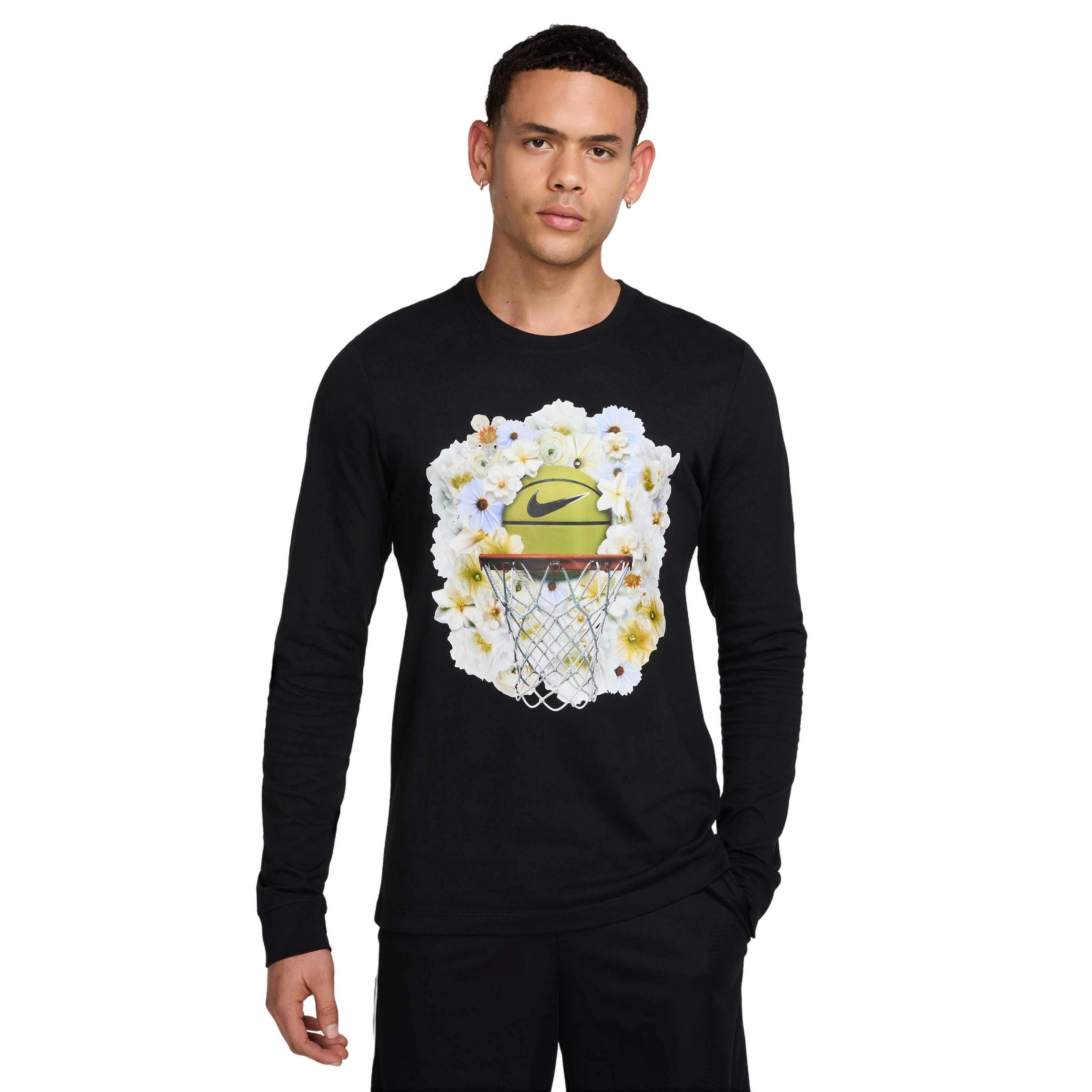 Nike Men's Max90 Long-Sleeve OC 2 SP25 Basketball T-Shirt - BLACK Thumbnail View 1