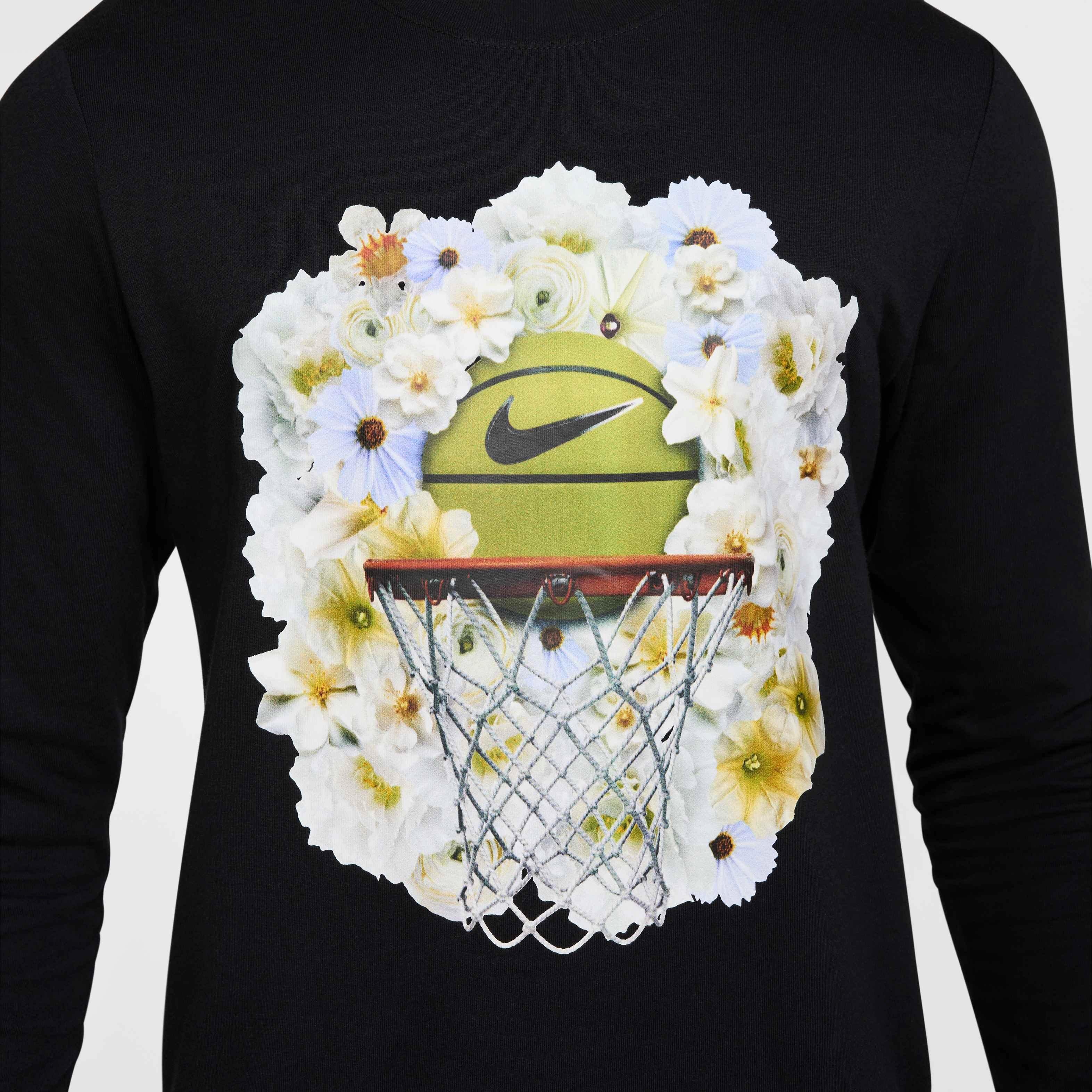 Nike Men's Max90 Long-Sleeve OC 2 SP25 Basketball T-Shirt - BLACK Thumbnail View 4