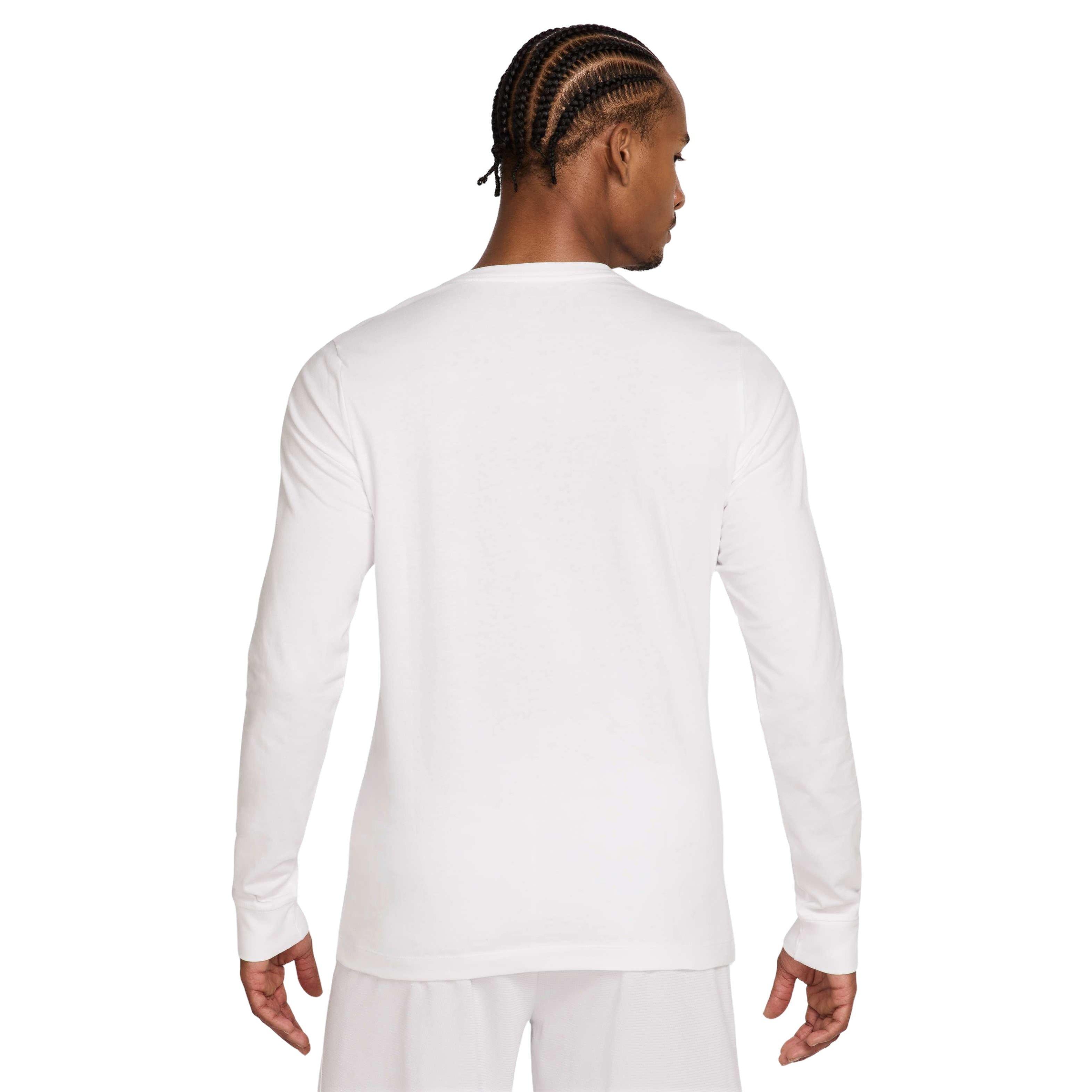 Nike Men's Max90 Long-Sleeve OC 2 SP25 Basketball T-Shirt - WHITE Thumbnail View 2