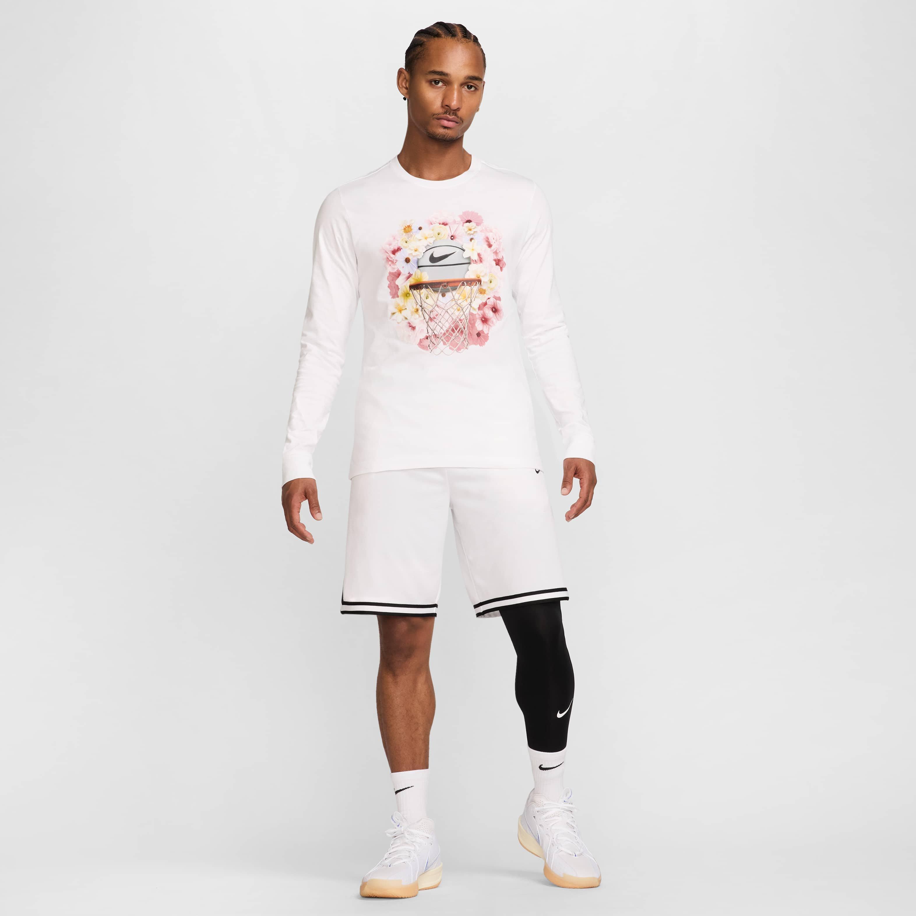 Nike Men's Max90 Long-Sleeve OC 2 SP25 Basketball T-Shirt - WHITE Thumbnail View 5