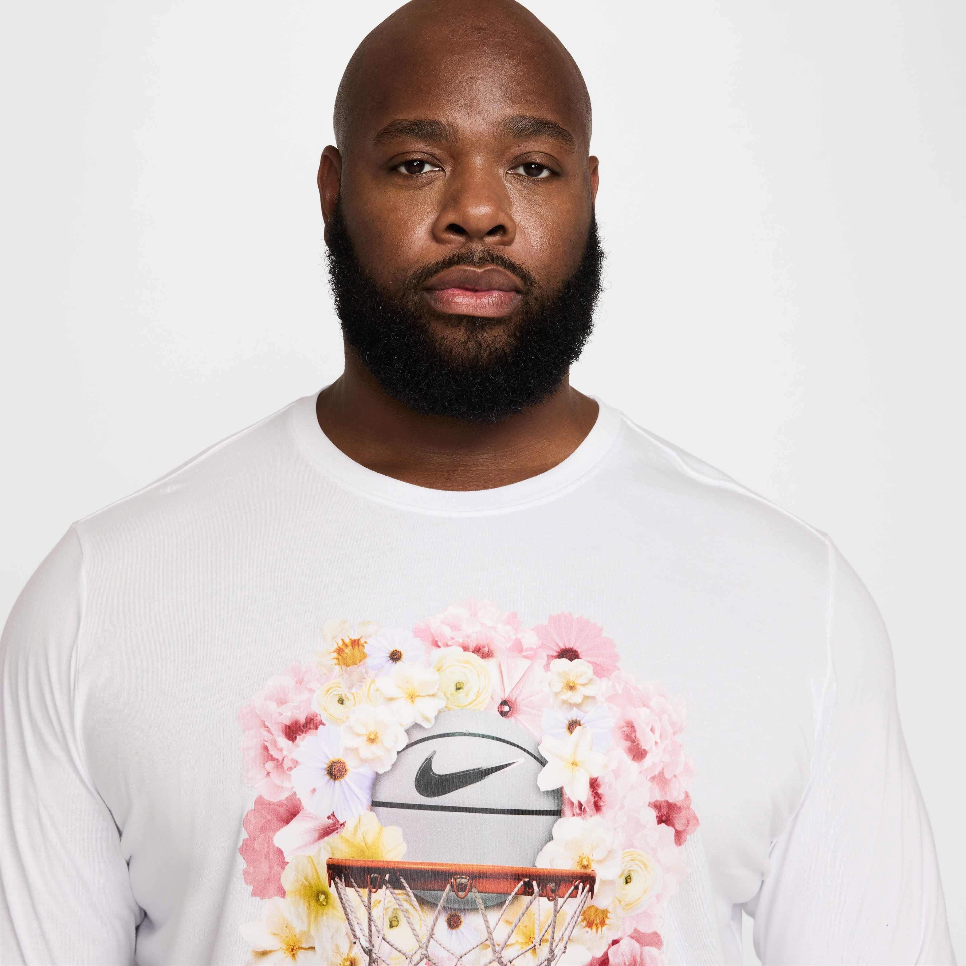 Nike Men's Max90 Long-Sleeve OC 2 SP25 Basketball T-Shirt - WHITE Thumbnail View 8