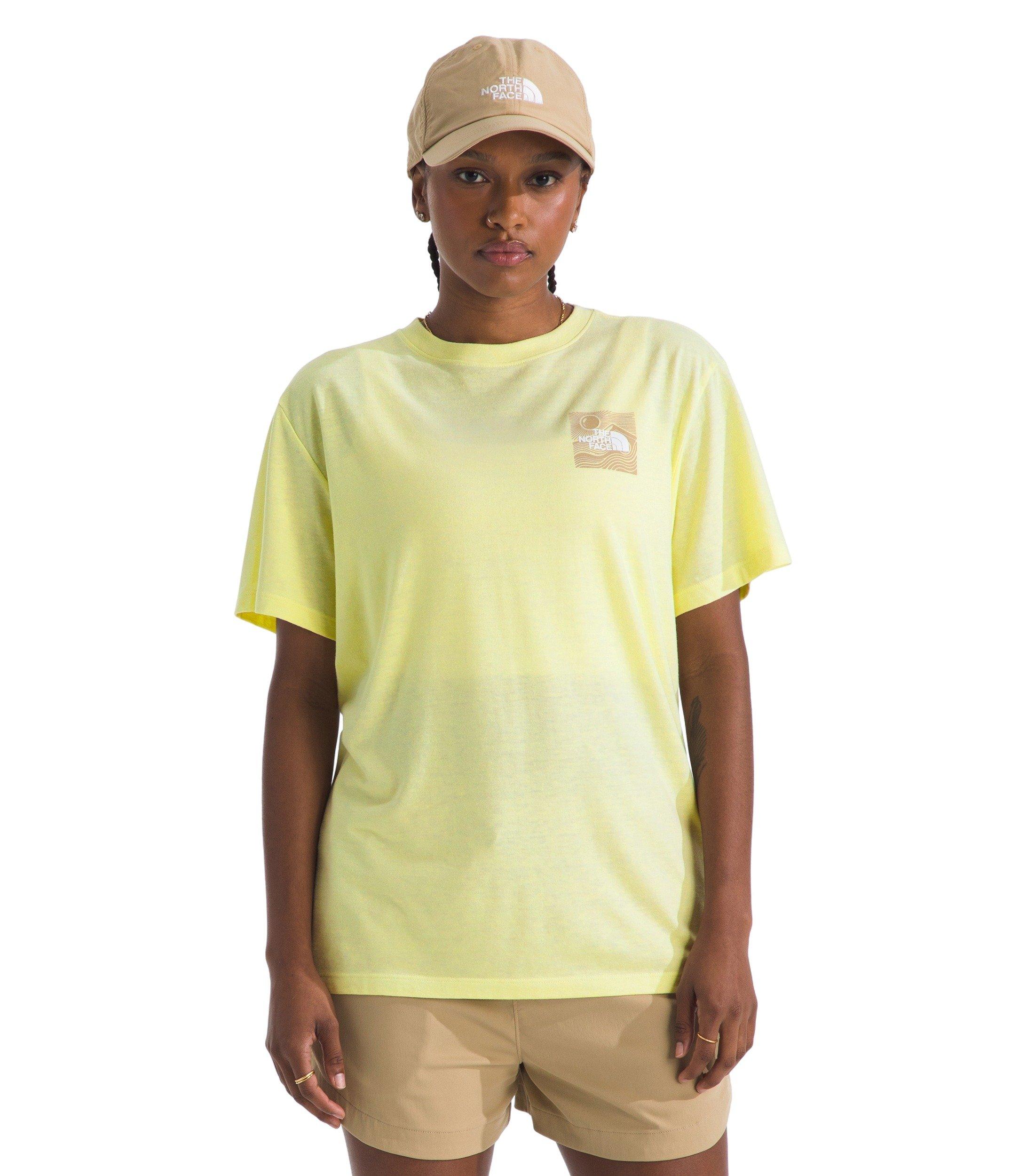 The North Face Women's Mountain Escape Short-Sleeve Tee - Yellow/White - YELLOW/WHITE Thumbnail View 1
