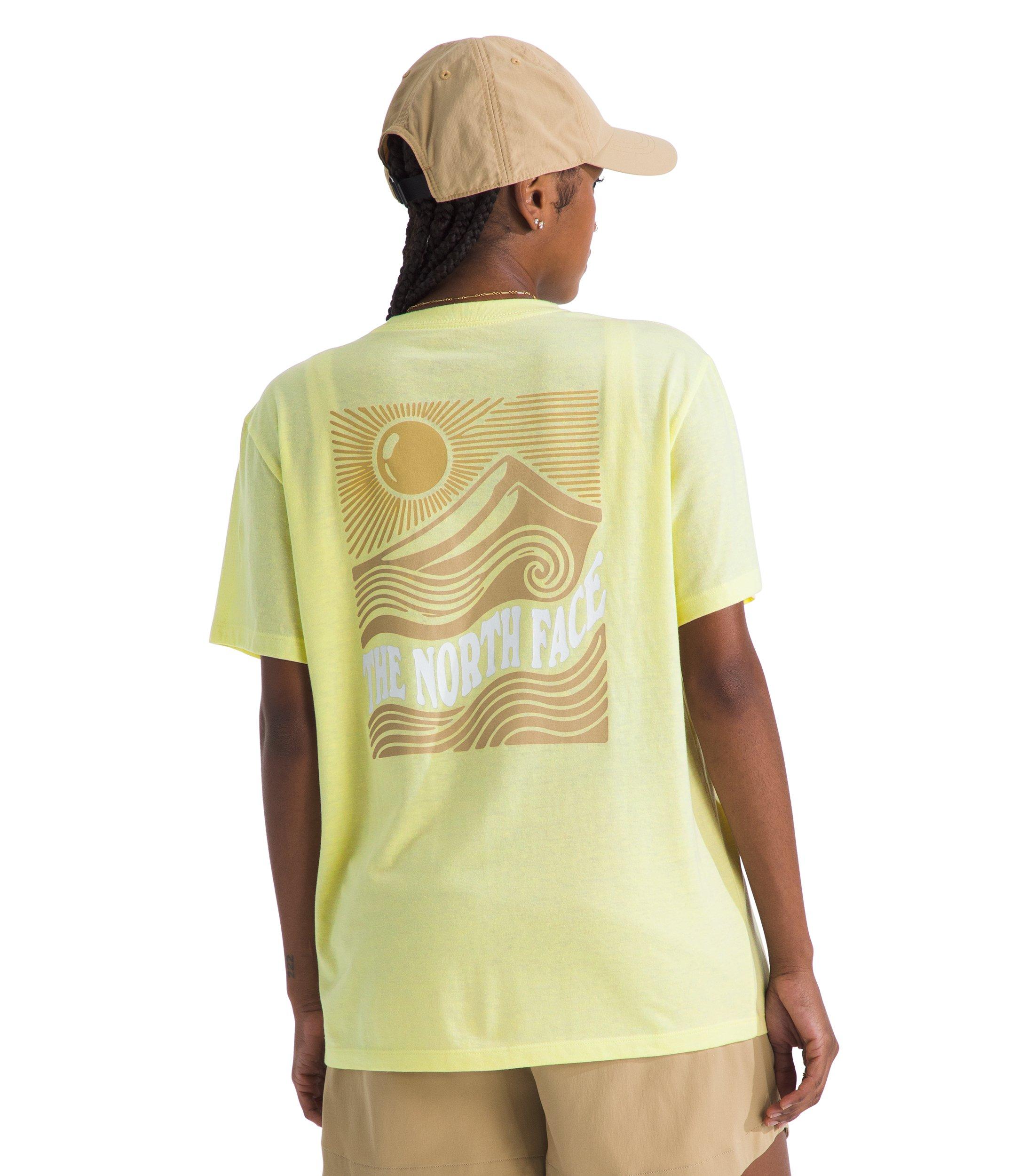 The North Face Women's Mountain Escape Short-Sleeve Tee - Yellow/White - YELLOW/WHITE Thumbnail View 2