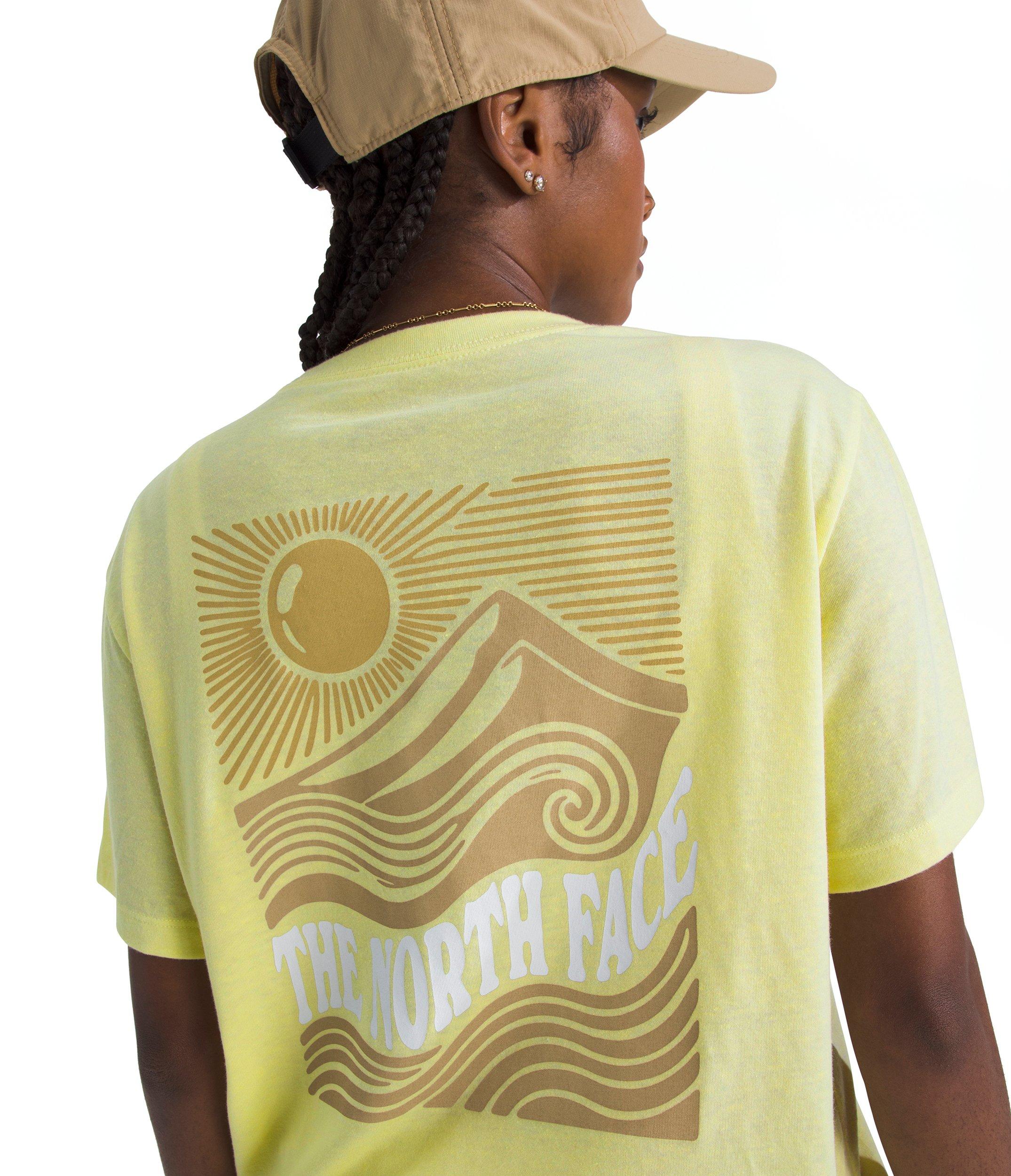 The North Face Women's Mountain Escape Short-Sleeve Tee - Yellow/White - YELLOW/WHITE Thumbnail View 3