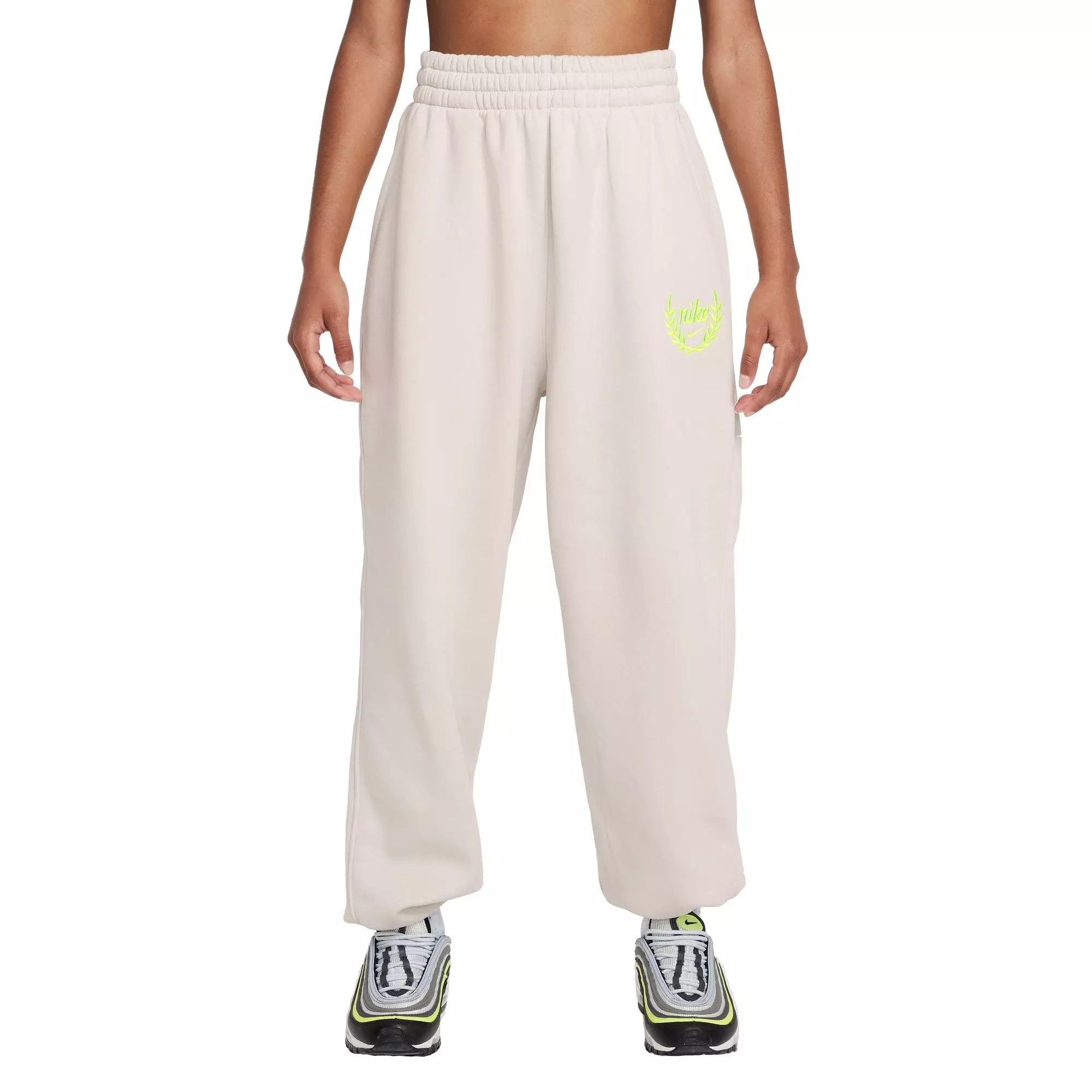 Nike Big Girls' Sportswear Club Fleece Graphic Star Loose Pants - GREY