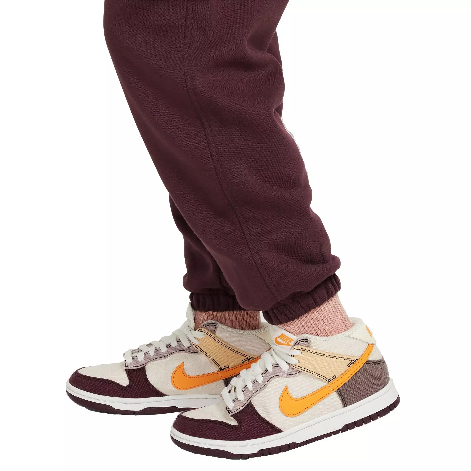 Nike Big Girls' Sportswear Club Fleece Graphic Star Loose Pants - RED