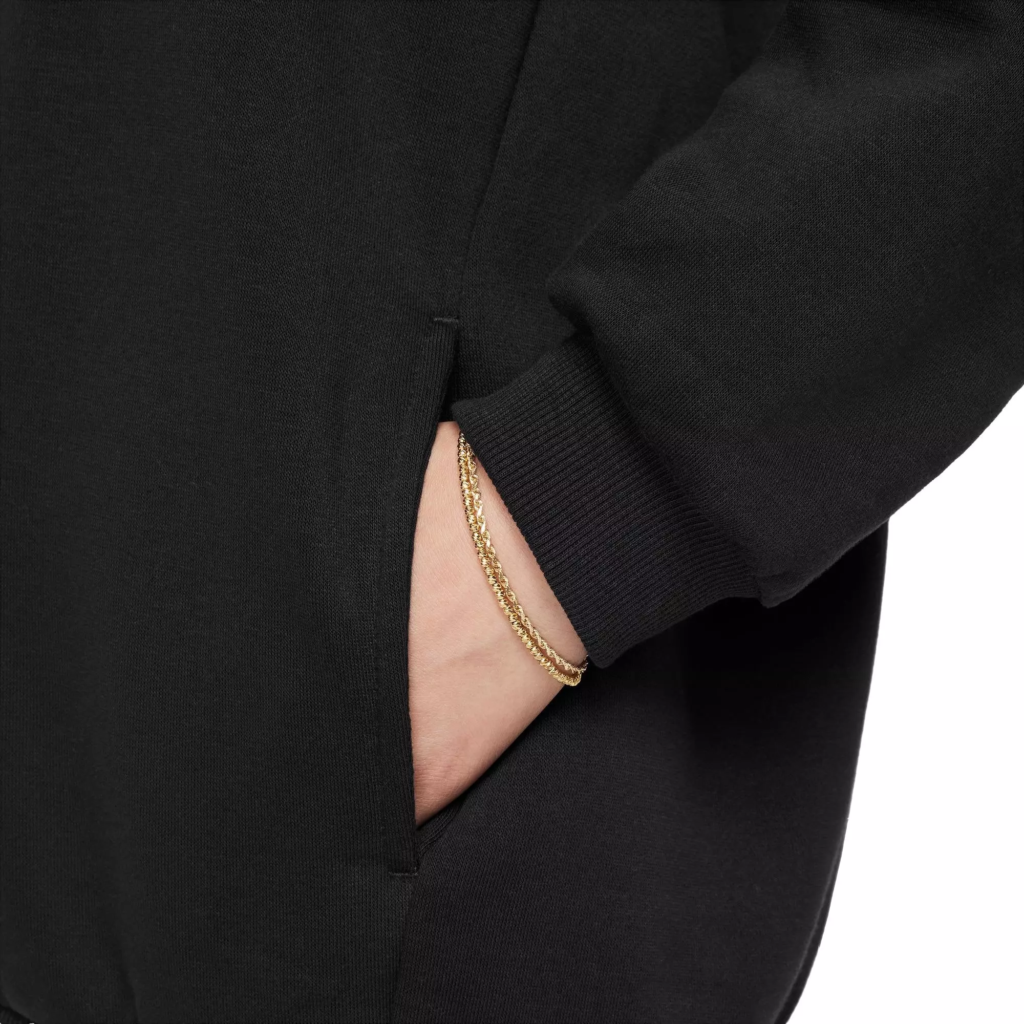 Nike Big Girls' Sportswear Club Fleece Oversized Pullover Hoodie - BLACK