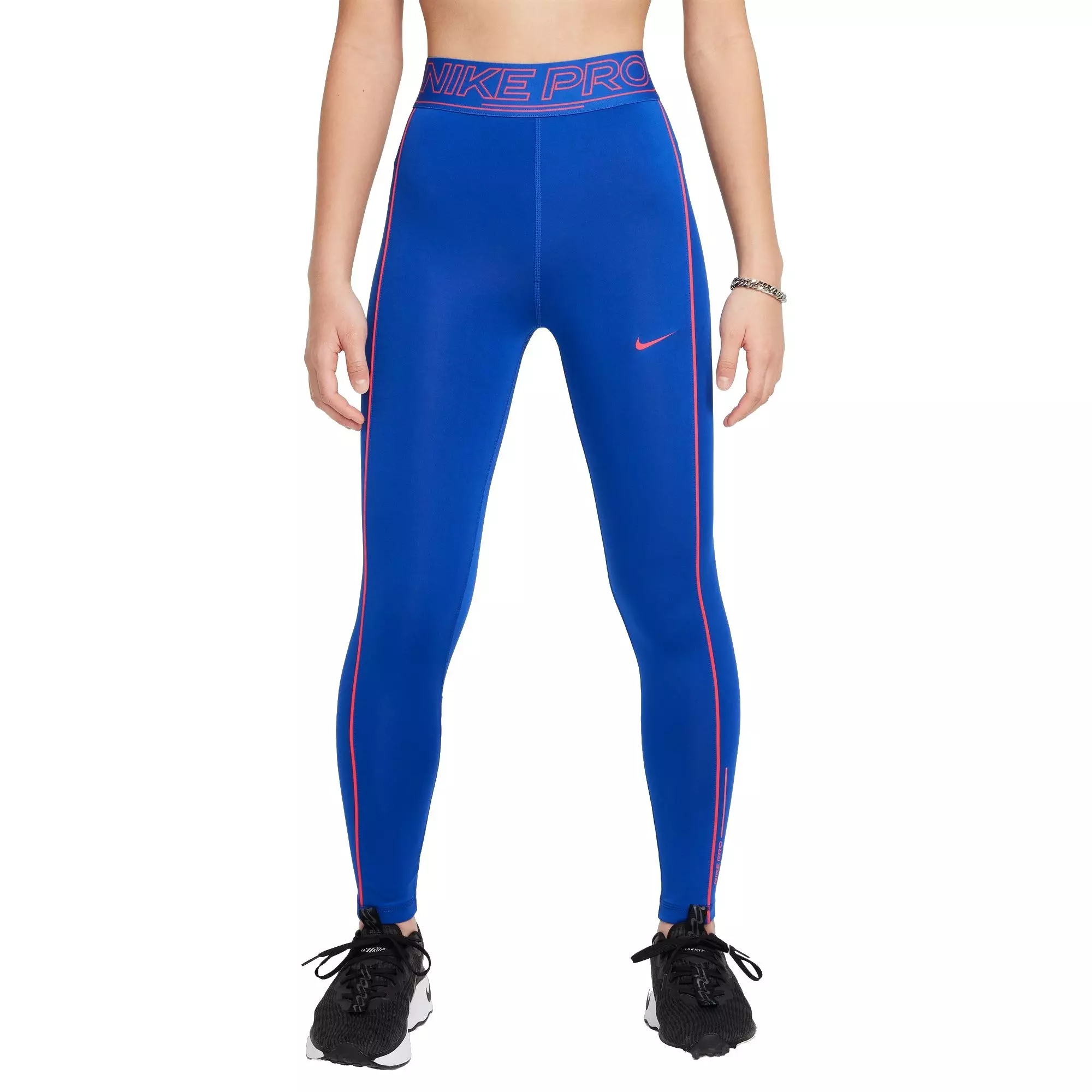 Nike Big Girls' Pro Dri-FIT Tight Sport Pack Mid-Rise Leggings - BLUE