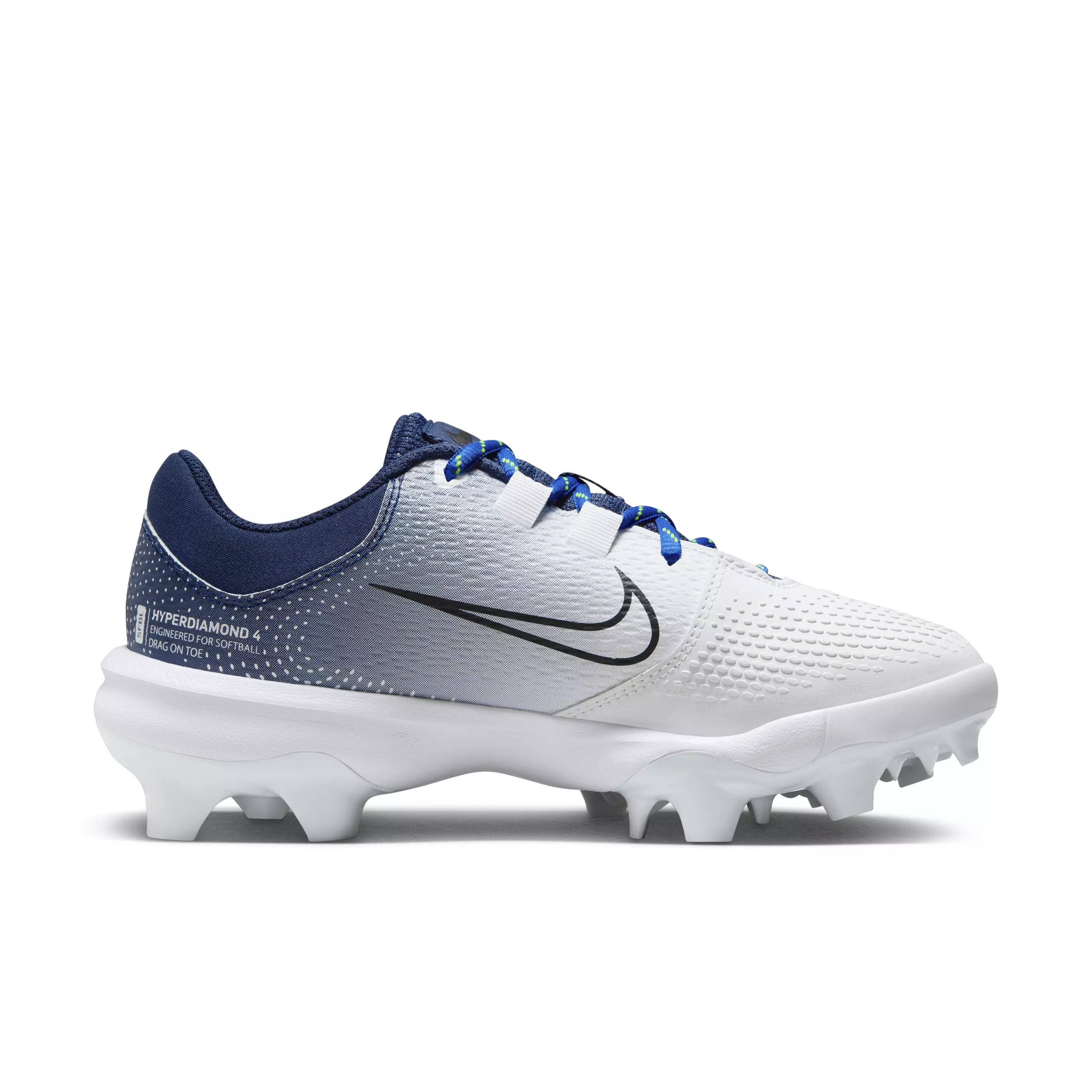Nike Hyperdiamond 4 Pro MCS "Midnight Navy/Black/White/Volt" Women's Softball Cleat - NAVY/BLACK/WHITE/VOLT
