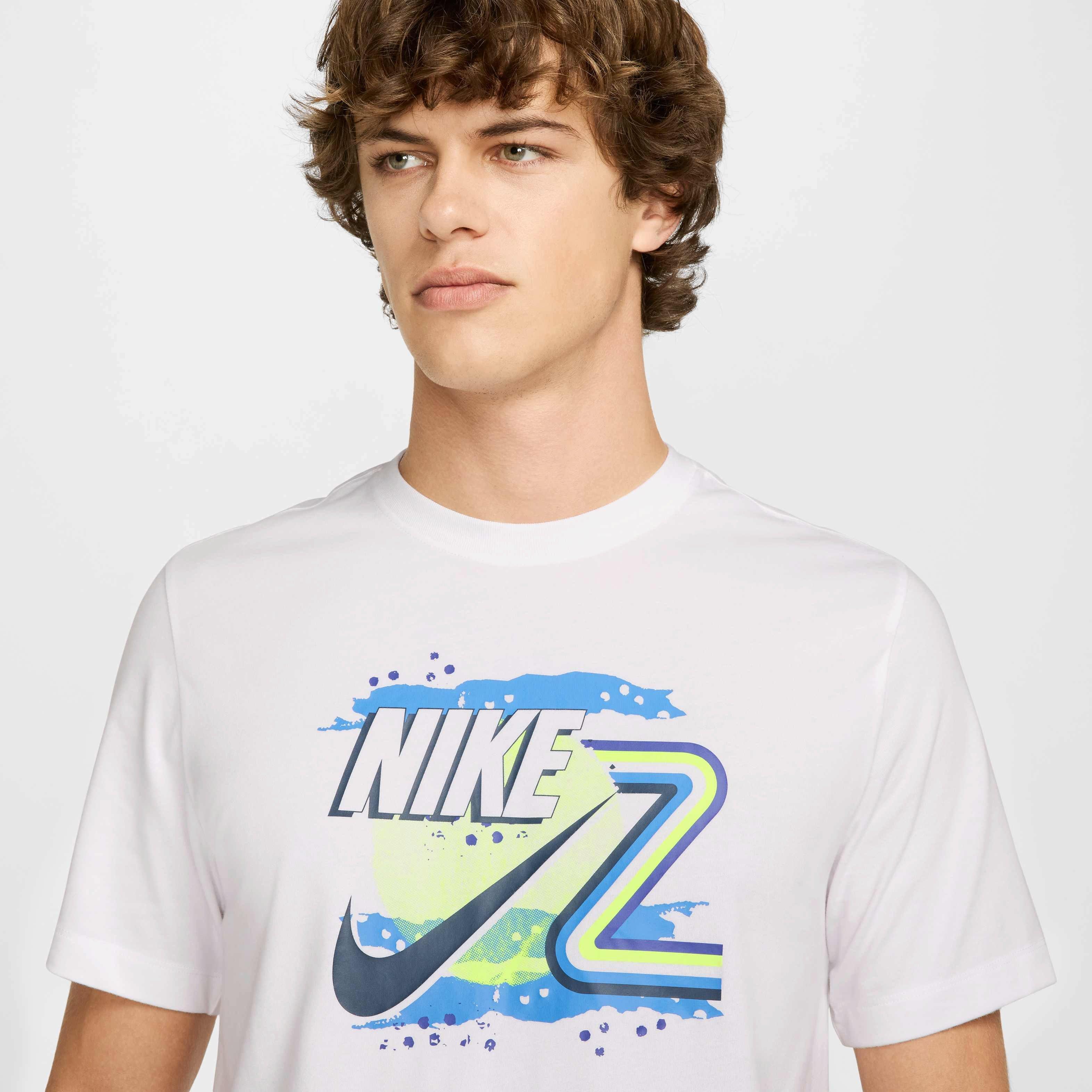 NikeCourt Men's Dri-FIT SP25 Tennis T-Shirt -White - WHITE Thumbnail View 3