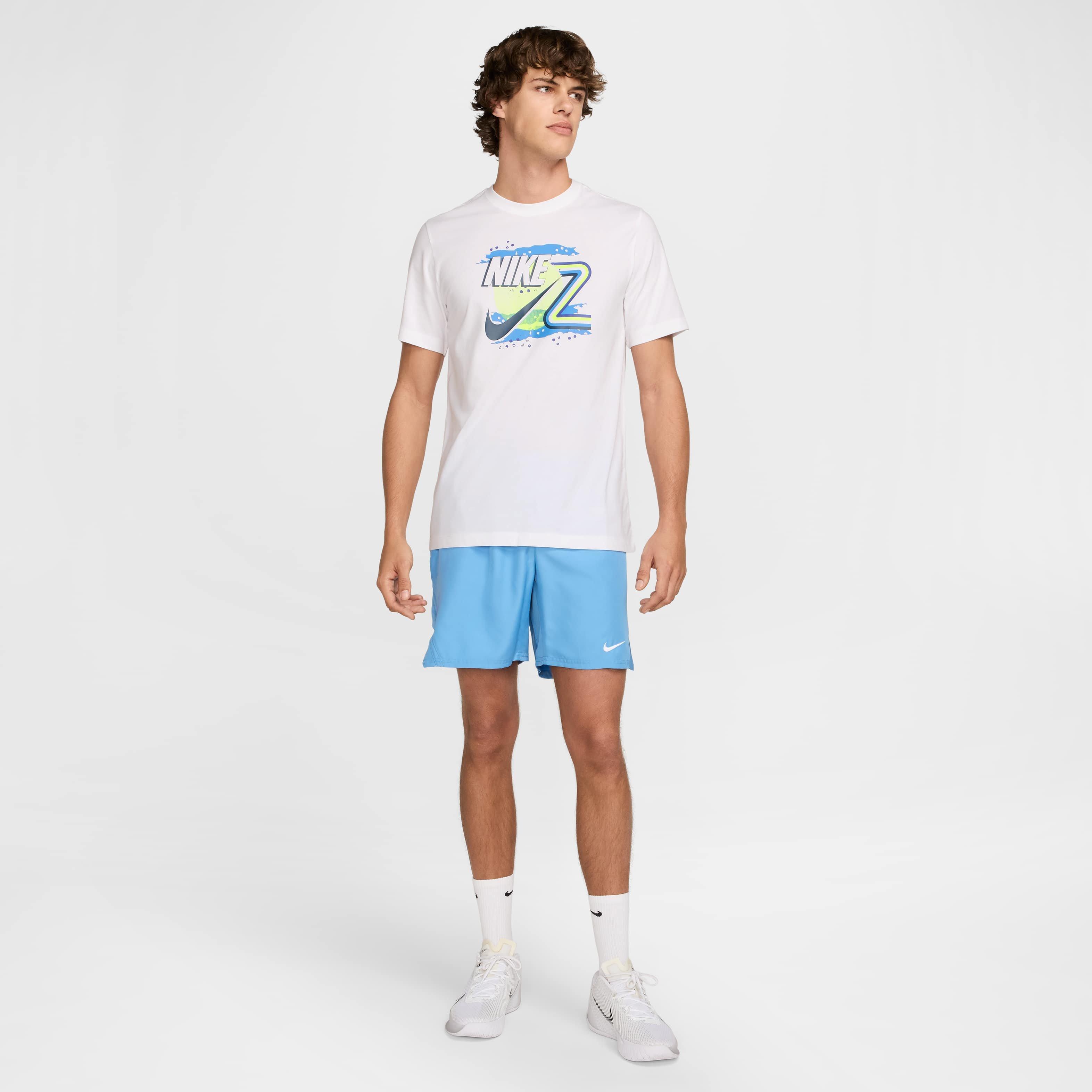 NikeCourt Men's Dri-FIT SP25 Tennis T-Shirt -White - WHITE Thumbnail View 4