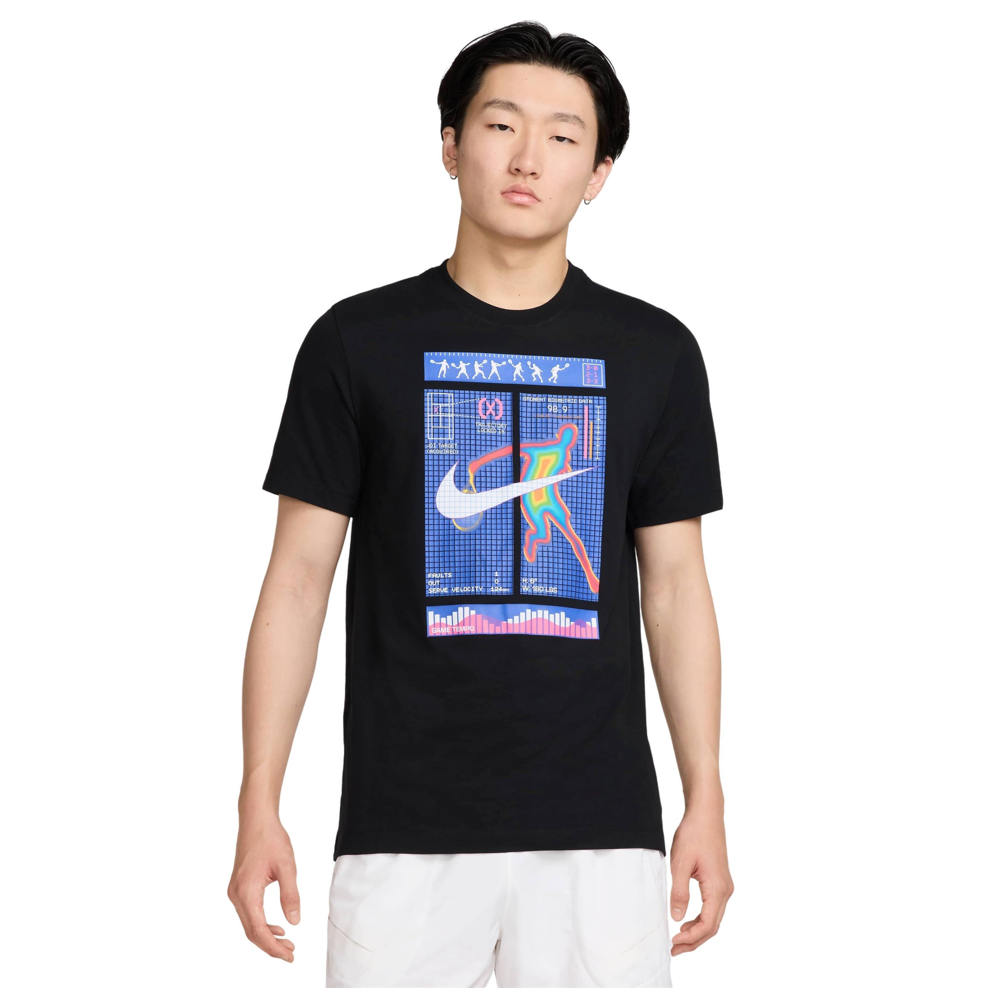 NikeCourt Men's Dri-FIT OC Tennis T-Shirt - BLACK Thumbnail View 1