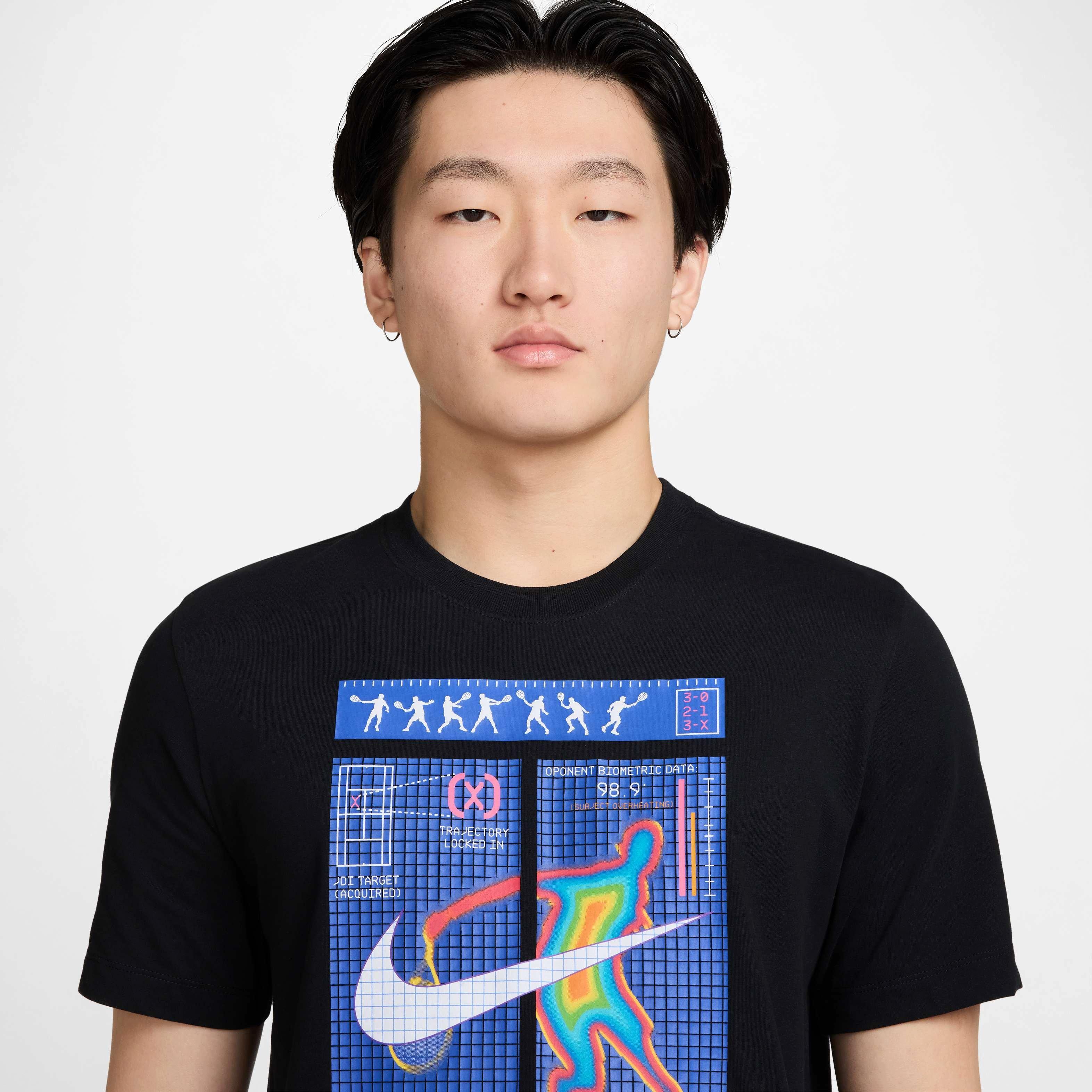 NikeCourt Men's Dri-FIT OC Tennis T-Shirt - BLACK Thumbnail View 3